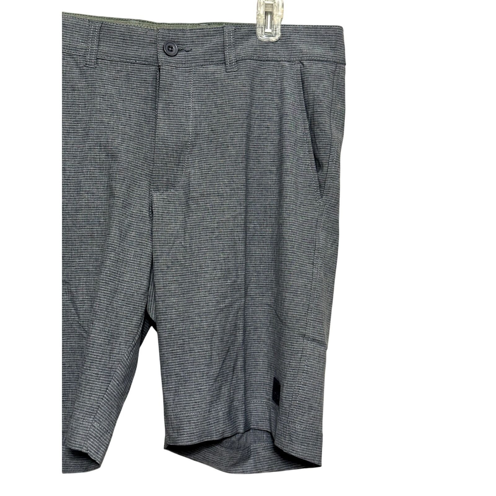 Other Vintage 1946 Shorts Striped Flat Front Golf Utility Gray 33 Size US 33 - 3 Thumbnail
