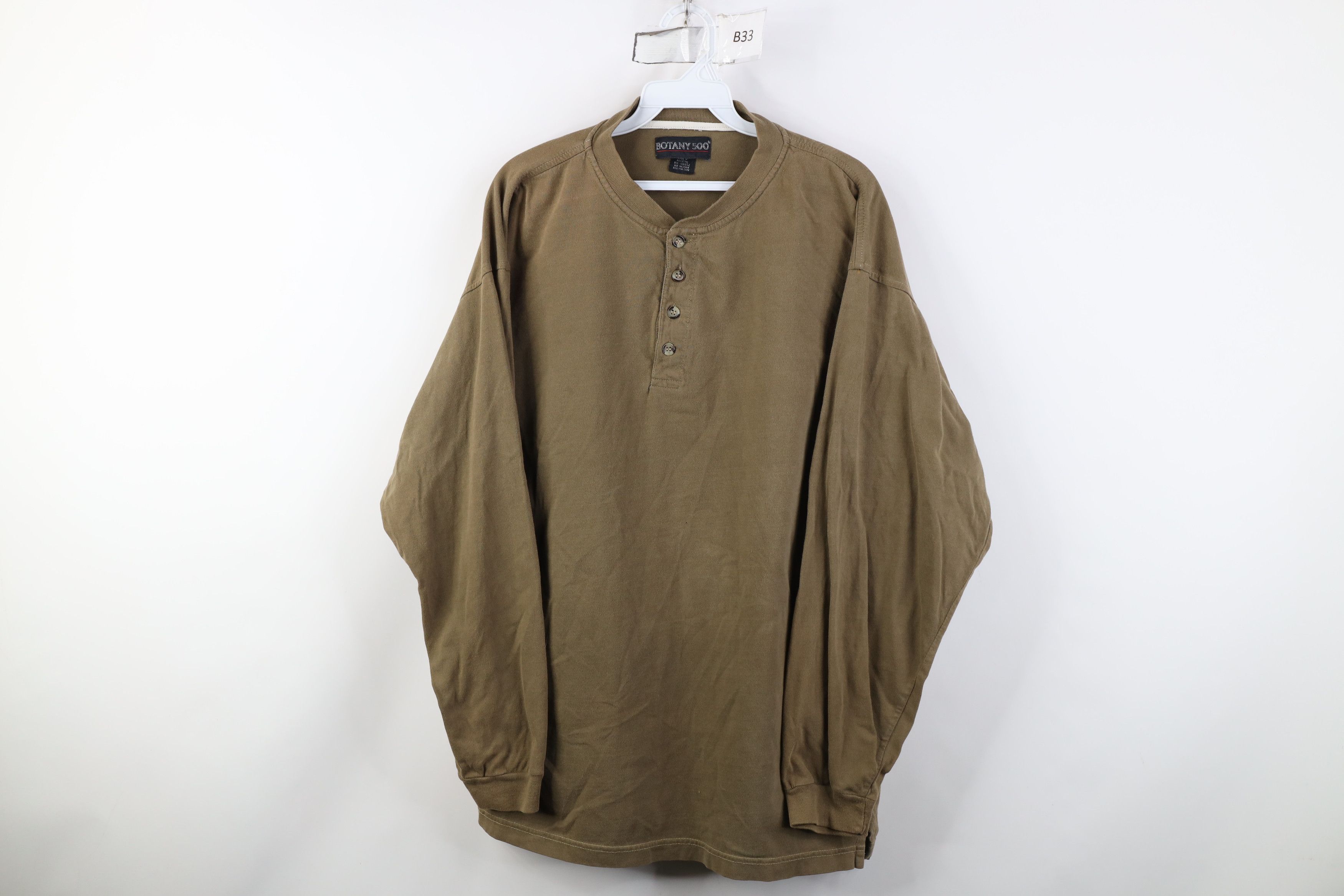 Vintage Vintage 90s Streetwear Long Sleeve Henley T-Shirt Green Size US XL / EU 56 / 4 - 1 Thumbnail