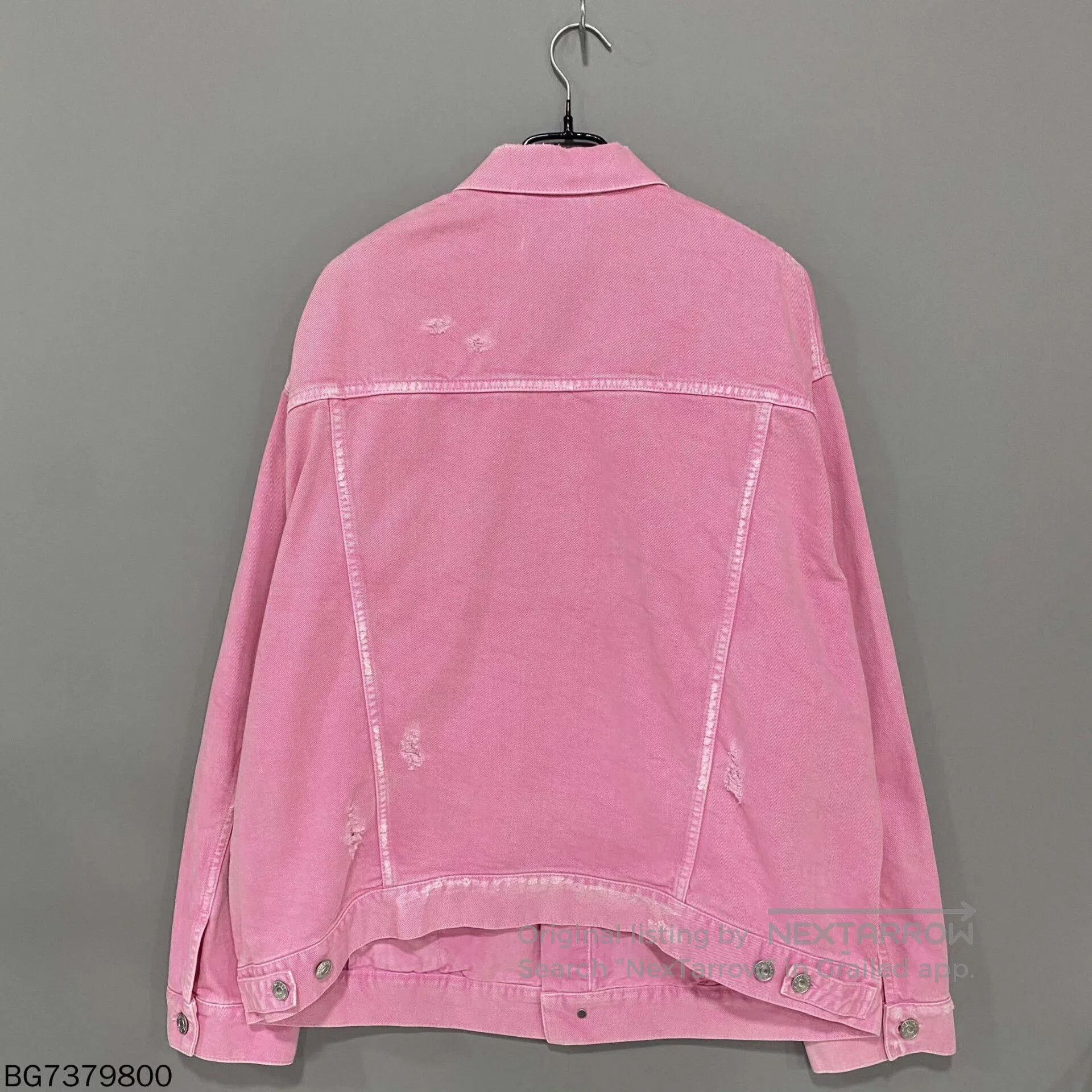 Balenciaga Balenciaga Pink Washed Denim Jacket. Size US M / EU 48-50 / 2 - 2 Thumbnail