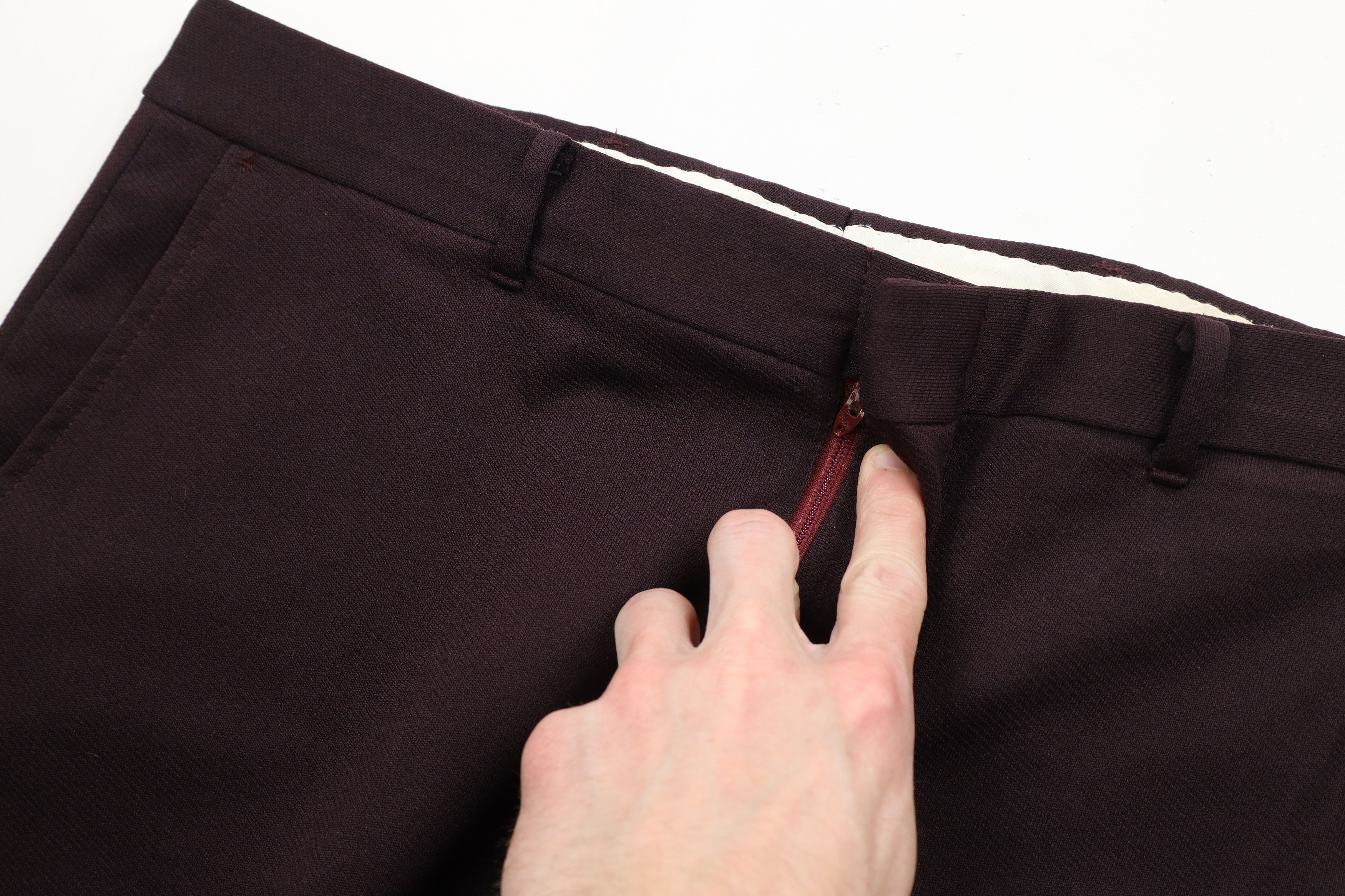 Vintage Vintage 70s Bell Bottoms Chino Pants Eggplant Purple USA Size US 34 / EU 50 - 5 Thumbnail