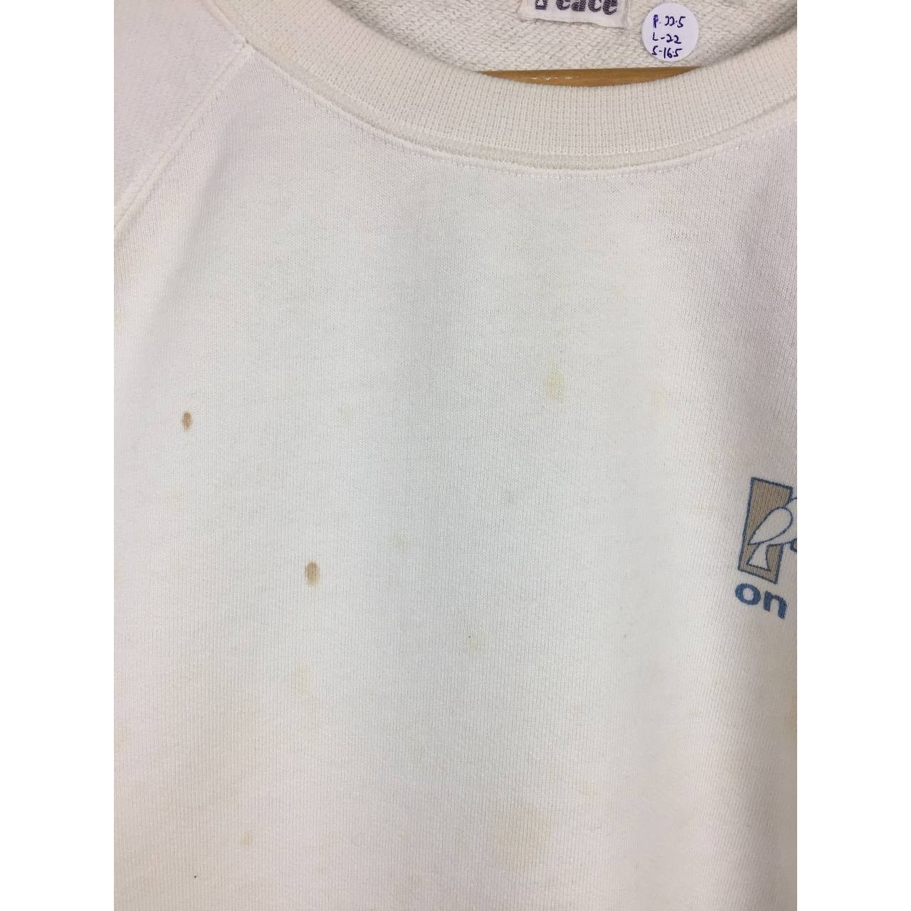 Vintage Vtg Distressed Peace On The Earth Boxy Fit Sweatshirt Size US M / EU 48-50 / 2 - 4 Thumbnail