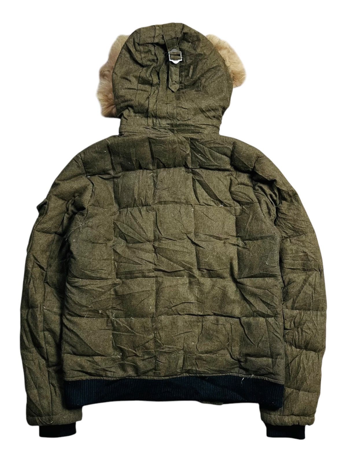 If Six Was Nine 2000s Simplicite - Fur Raccoon Hoodie Wool Cargo Jacket Size US M / EU 48-50 / 2 - 3 Thumbnail