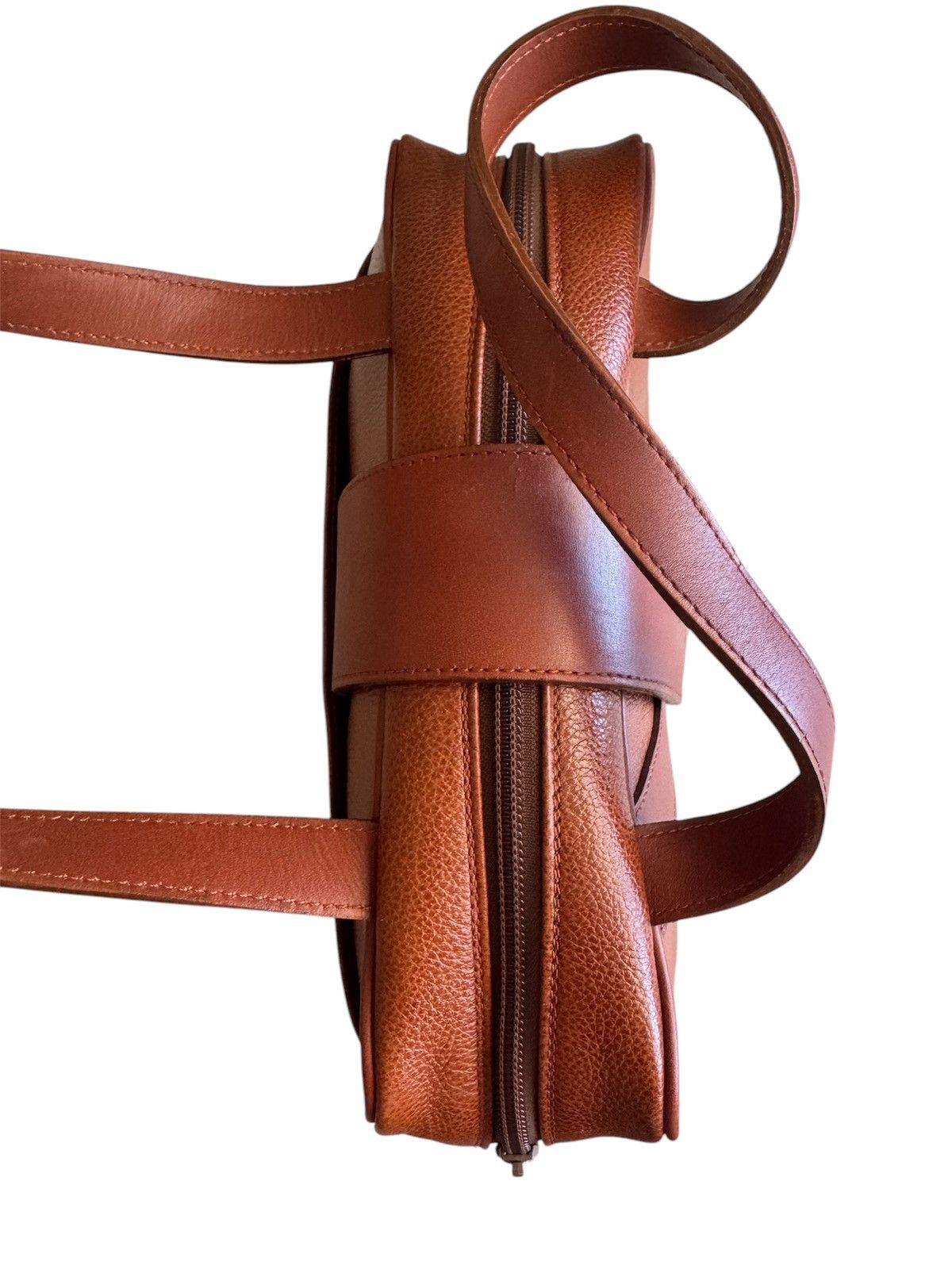 Vintage × Yves Saint Laurent Yves Saint Laurent YSL Brown Leather Handbag Size ONE SIZE - 11 Thumbnail