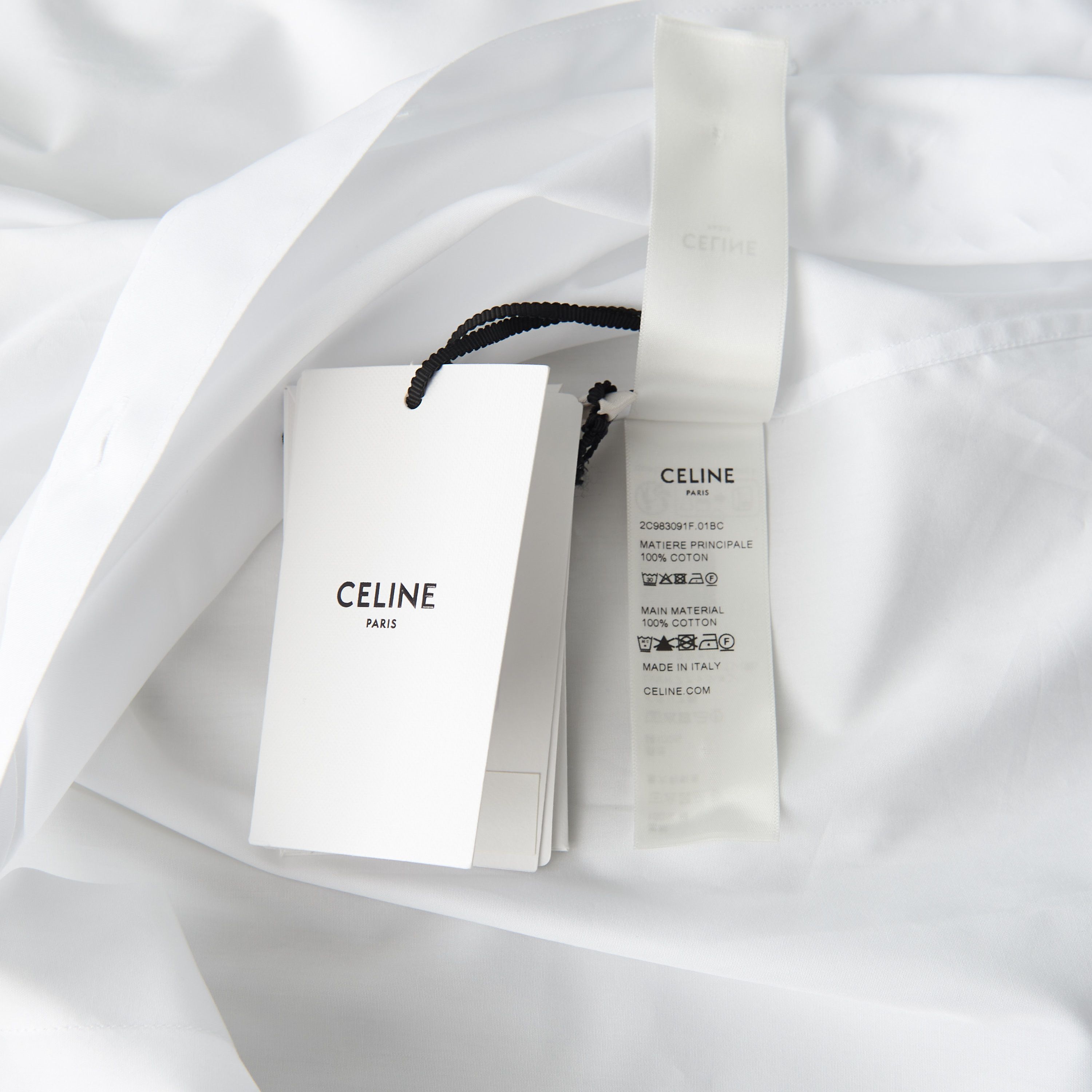 Celine Loose Drugstore Collar Shirt - Triomphe Embroidery Size US M / EU 48-50 / 2 - 9 Thumbnail