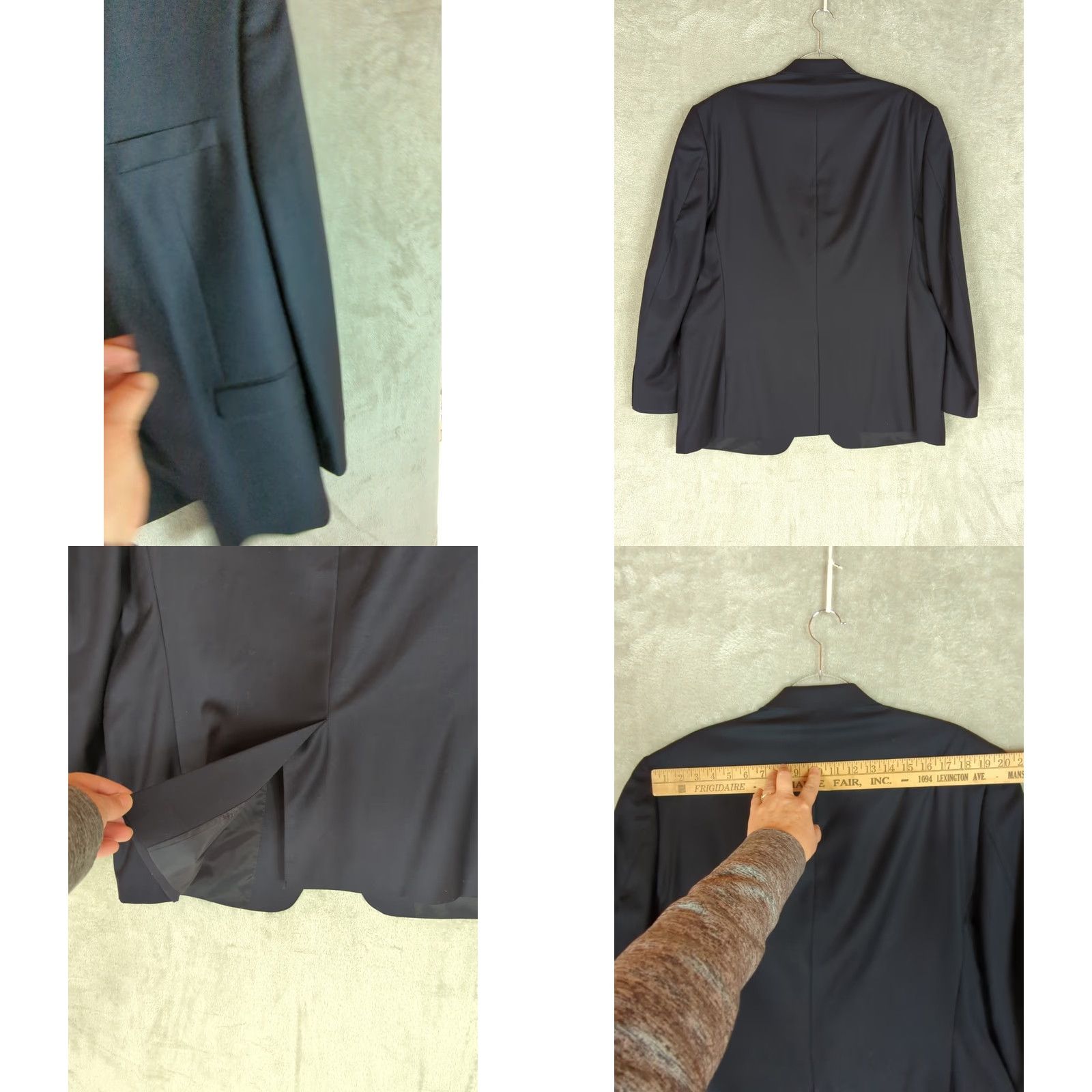 Ralph Lauren VINTAGE Lauren Ralph Lauren WATERBURY Gold Button Wool Navy Blazer Jacket Sport Coat Size 46R - 8 Thumbnail