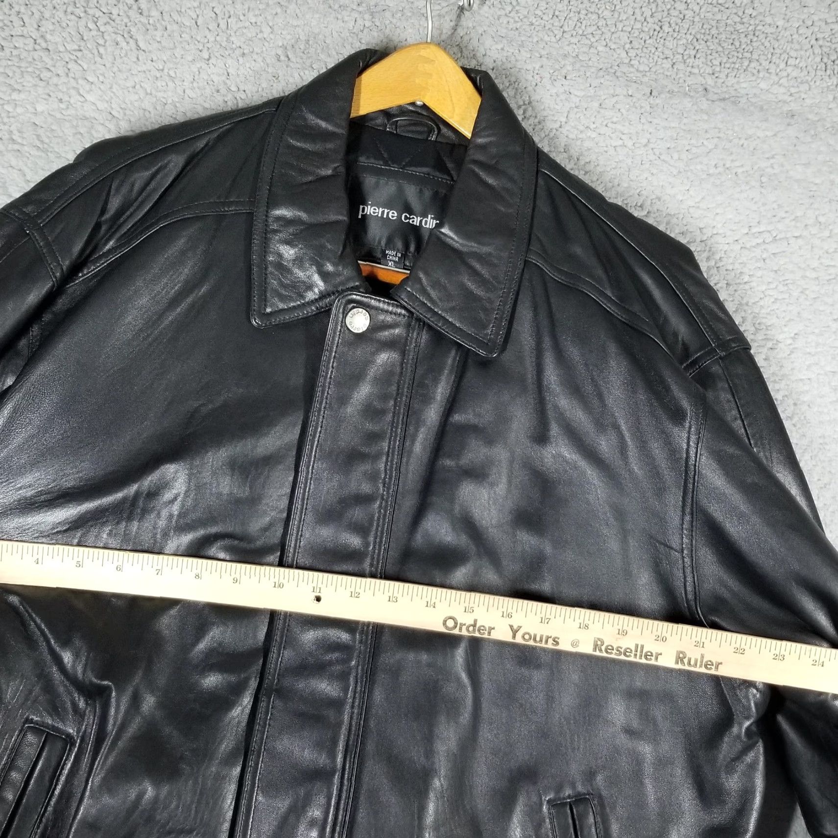 Pierre Cardin Pierre Cardin Jacket Mens XL Black Leather Bomber Quilted Lined Zip Snap Pockets Mens XL Black Leather Bomber Jacket Size US XL / EU 56 / 4 - 7 Thumbnail