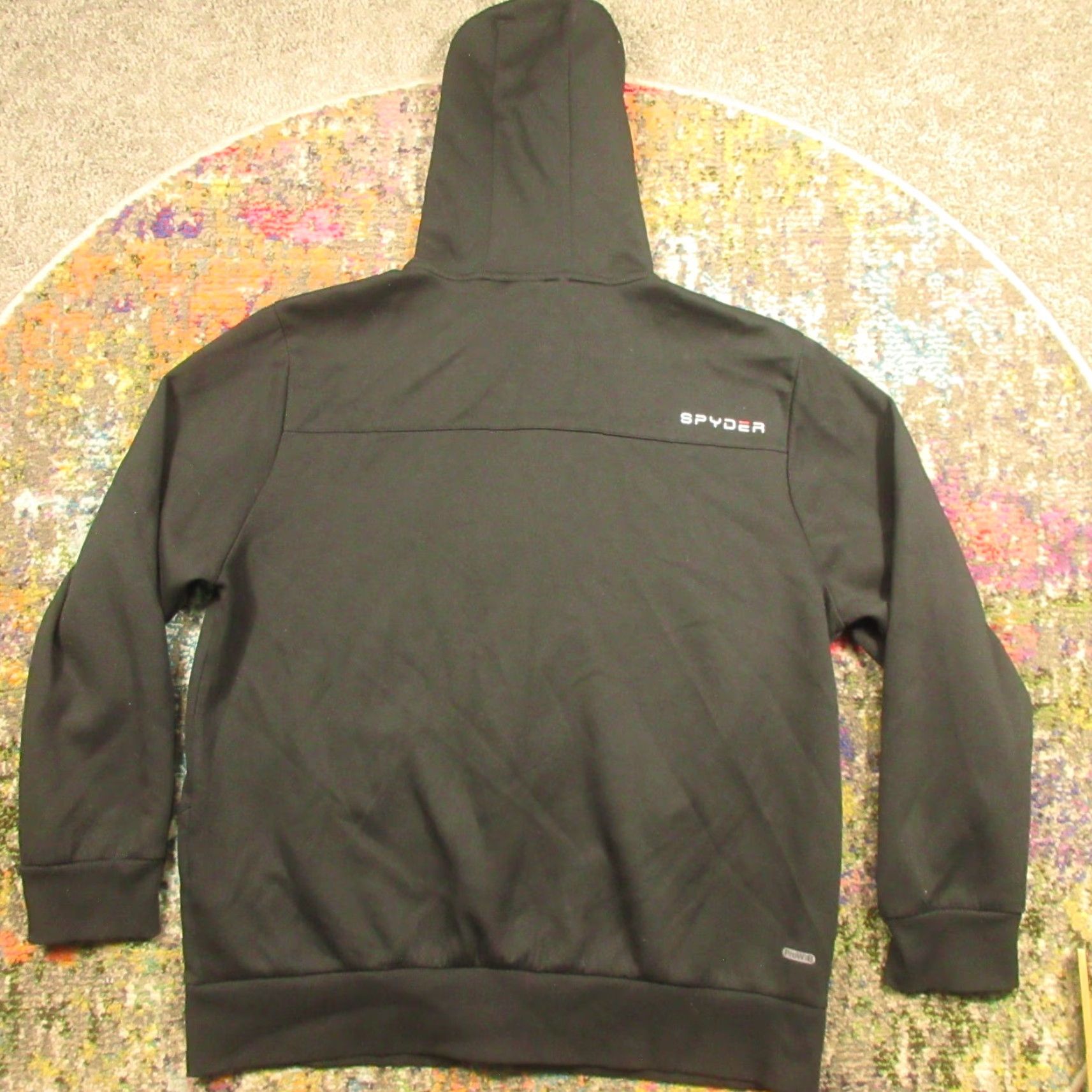 Spyder Spyder Active ProWEB Hoodie Mens XL Solid Black Full Zip Reflective Wind-Resistant Pockets Stretch Jacket Size US XL / EU 56 / 4 - 2 Thumbnail