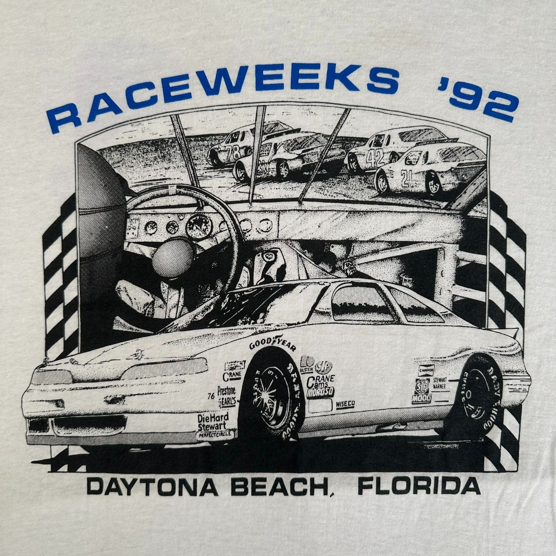 Vintage Vintage 90s Daytona 500 Raceweeks 1992 T-Shirt Single Stitch Size US S / EU 44-46 / 1 - 2 Thumbnail