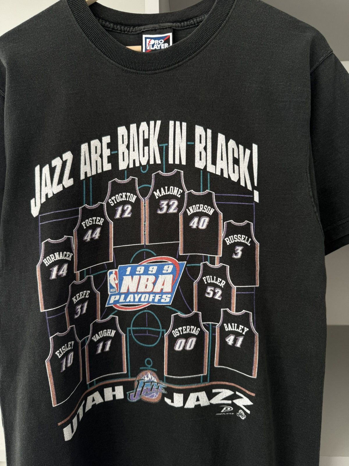 NBA × Pro Player × Vintage Pro Player Utah Jazz 1999 NBA Playoffs Vintage Tee Size US M / EU 48-50 / 2 - 6 Thumbnail