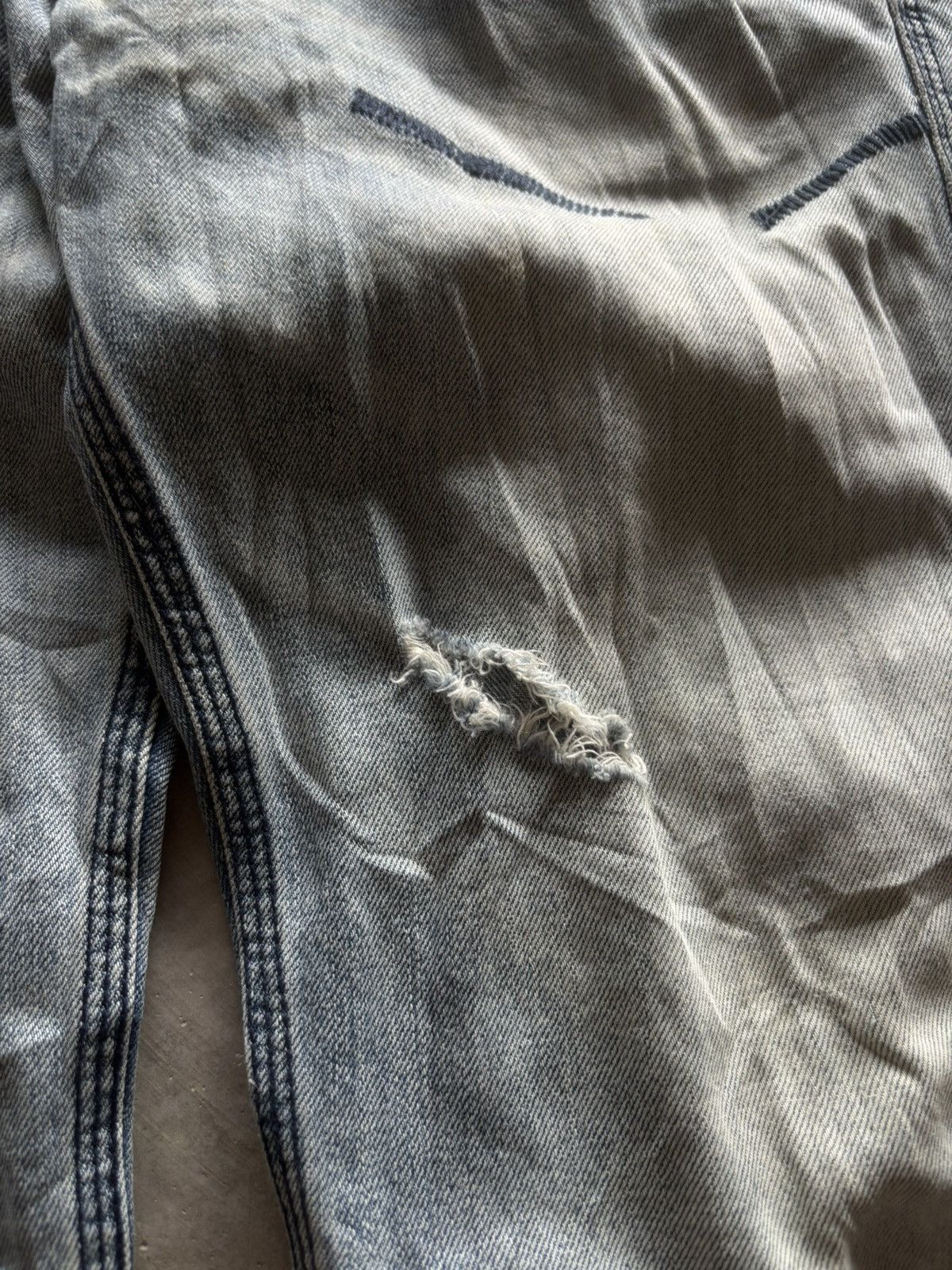 If Six Was Nine ARMY OF NO distressed japanese denim grunge punk stone wash Size US 32 / EU 48 - 9 Thumbnail