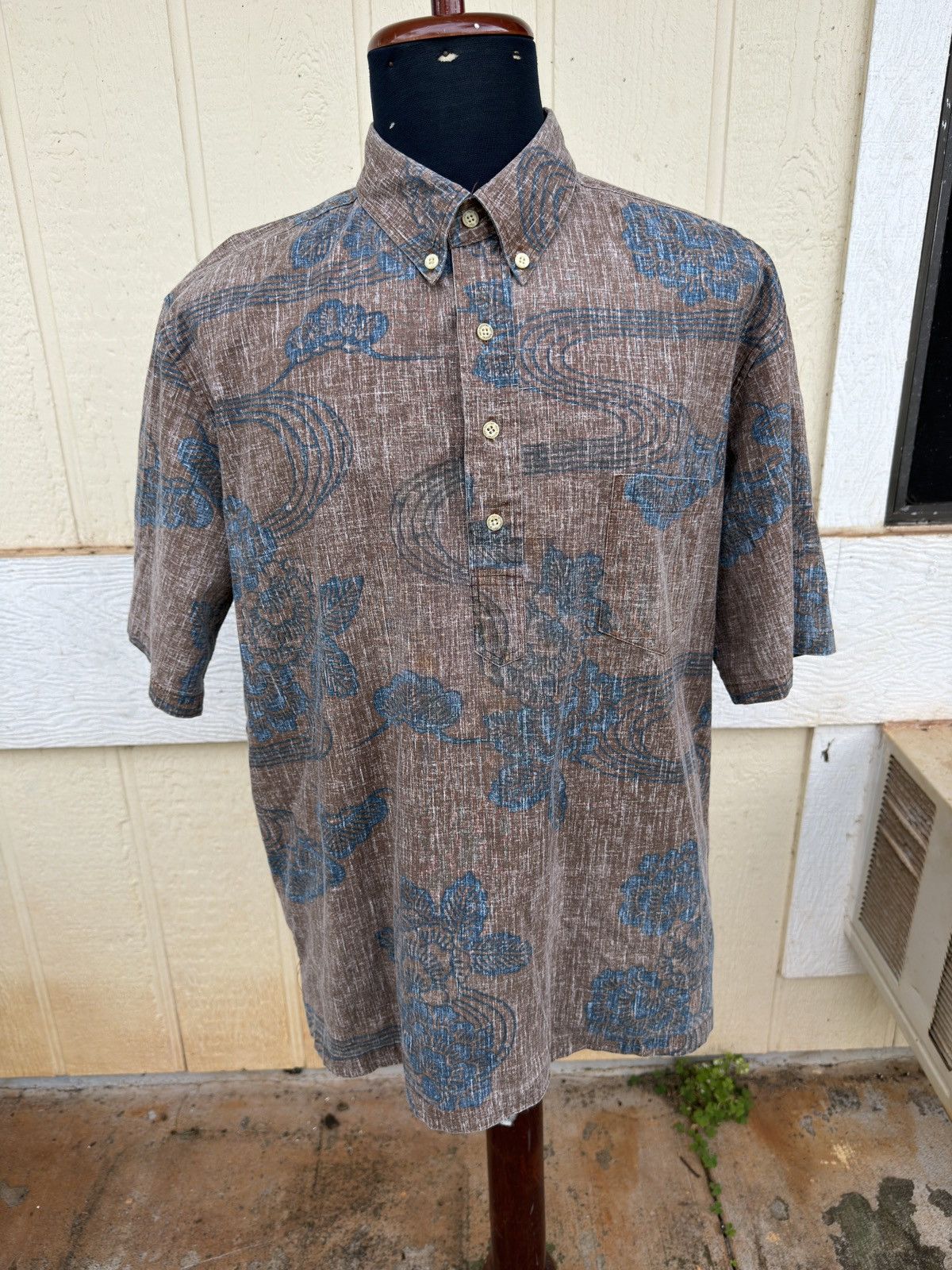 Reyn Spooner PreOwned Reyn Spooner Classic Brown/Blue Hawaiian Men's XL Size US XL / EU 56 / 4 - 1 Thumbnail
