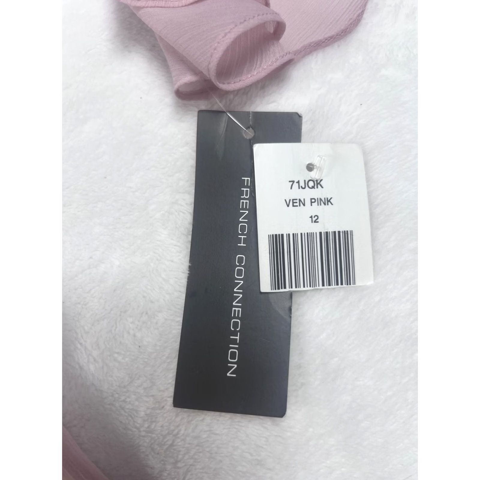 French Connection French Connection Dress Womens 12 Pink Chiffon Wrap Ruffle Hi-Low Party Wedding Dress Size XL / US 12-14 / IT 48-50 - 5 Thumbnail