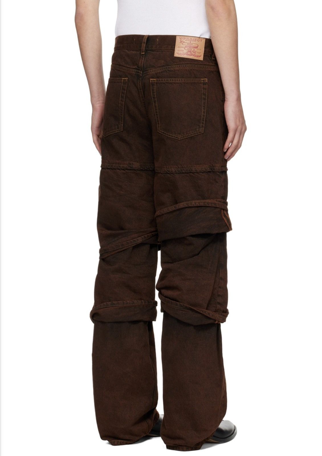 Y/Project Y/Project Brown Multi Cuff Jeans Size US 31 - 2 Thumbnail