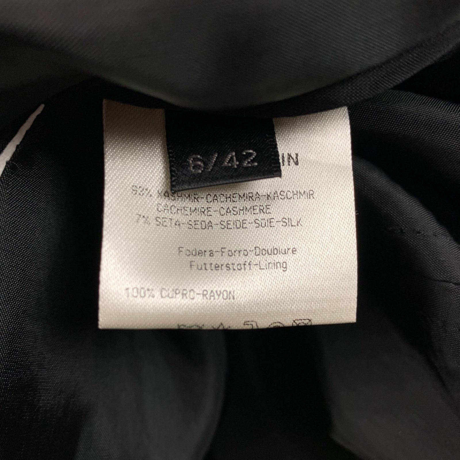 Calvin Klein Size 6 Black Cashmere / Silk Jacke Blazer Size M / US 6-8 / IT 42-44 - 6 Thumbnail