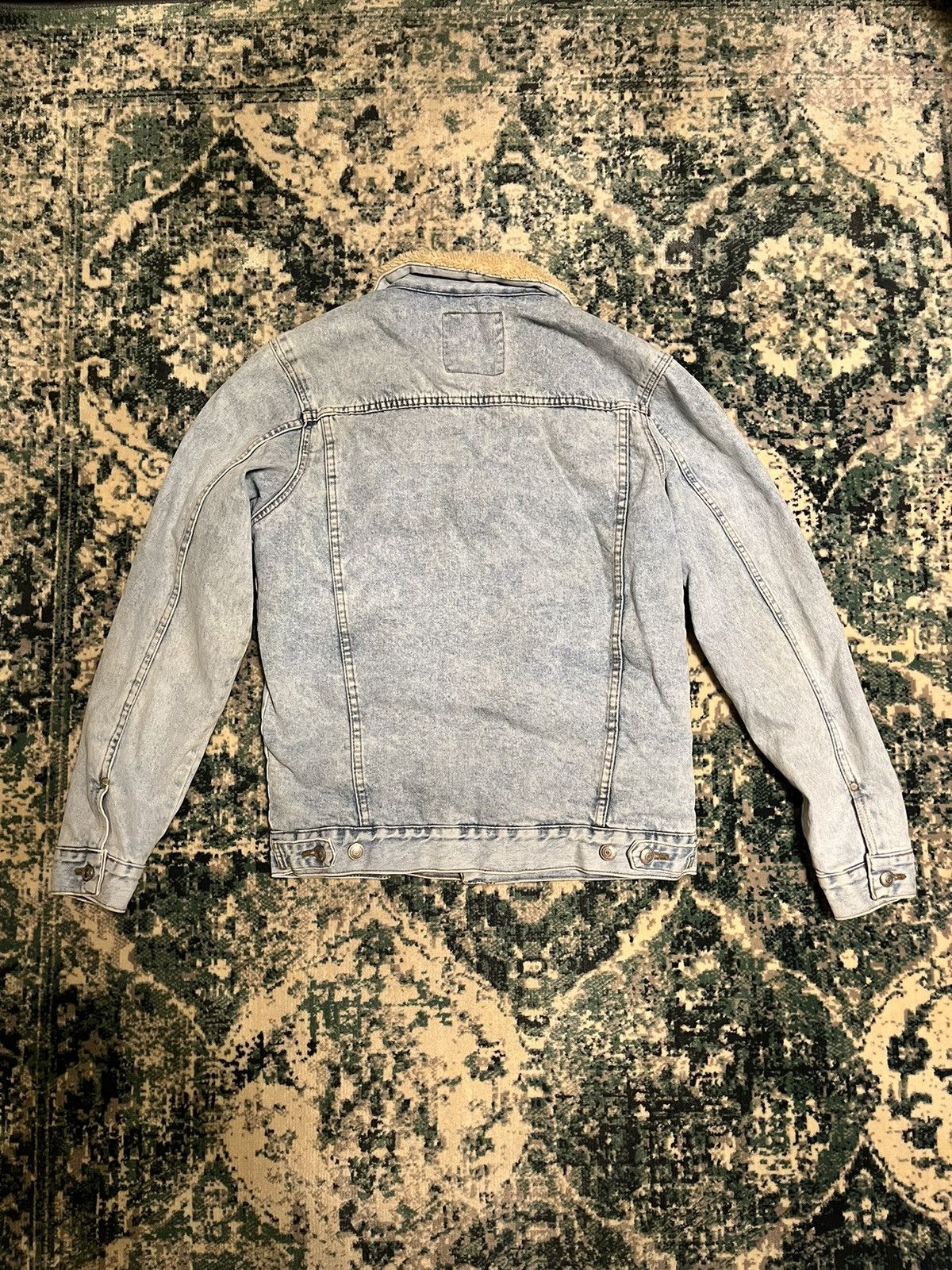 Vintage × Zara Zara Blue Fur Jean Jacket Size US S / EU 44-46 / 1 - 2 Thumbnail