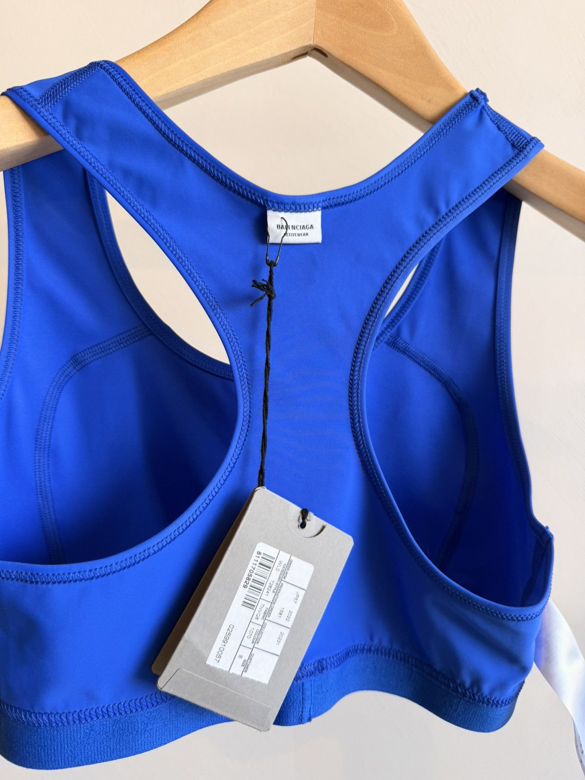 Balenciaga NWT Balenciaga Sports Bra Logo Blue Racerback Size M Size M / US 6-8 / IT 42-44 - 9 Thumbnail