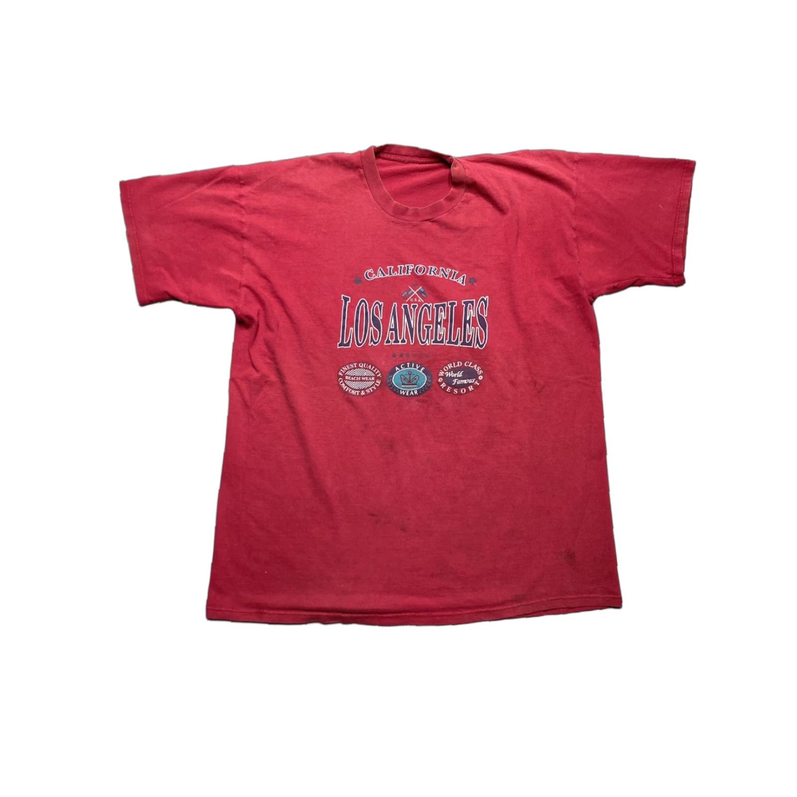 Vintage VINTAGE Los Angeles California graphic t shirt beach active wear LA XXL Mens Red 2XL T-Shirt California Angel Size US XXL / EU 58 / 5 - 1 Thumbnail