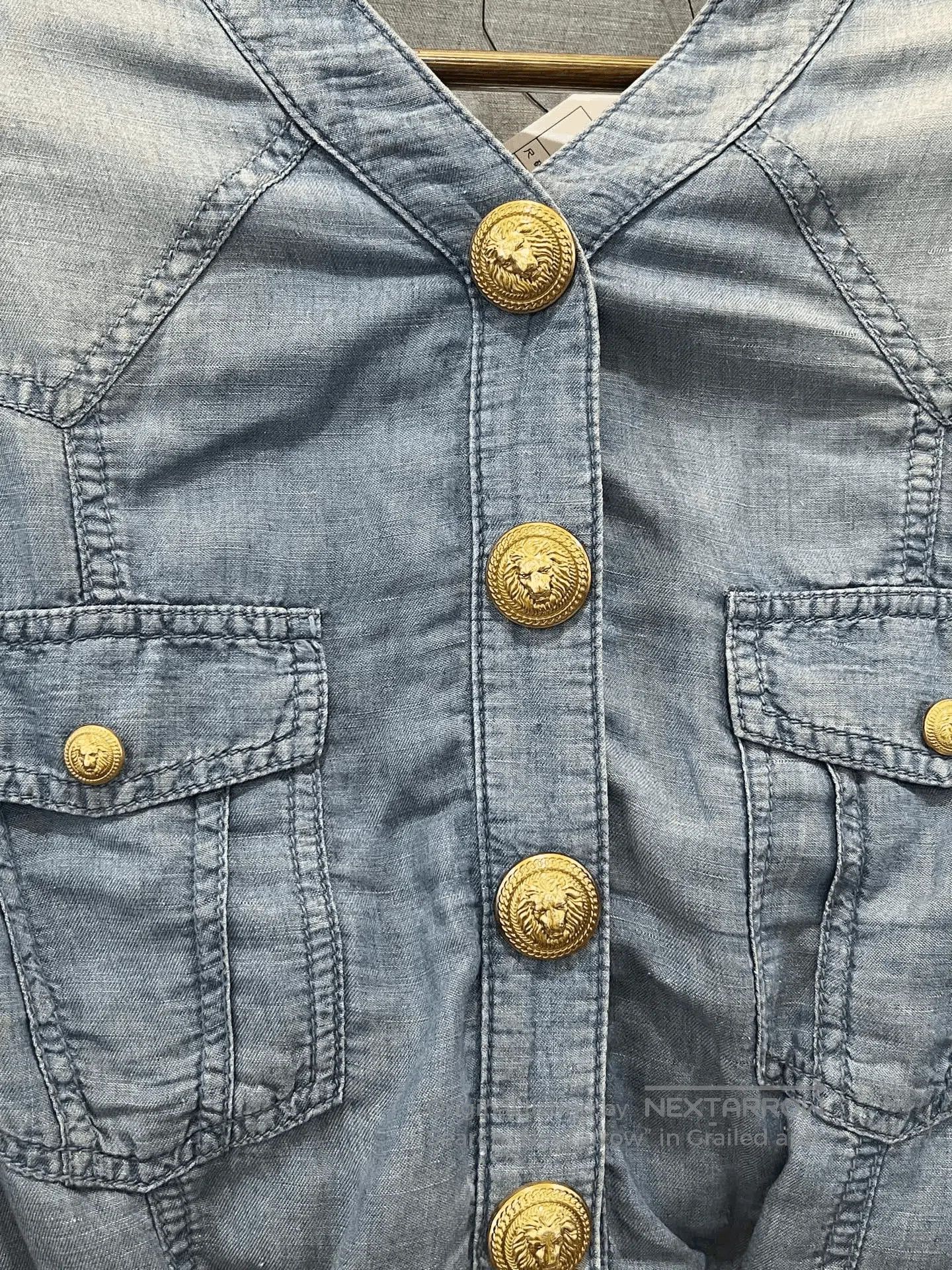 Balmain Balmain Gold Button Denim Jacket. Size S / US 4 / IT 40 - 3 Thumbnail