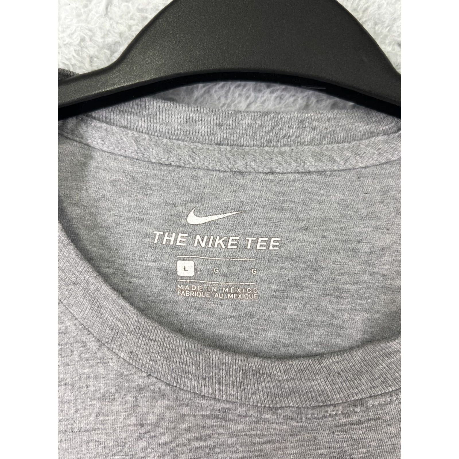 Nike Nike Men’s Gray Logo Graphic Short Sleeve T-Shirt 100% Cotton Crew Neck Sports Activewear Regular Size Large Size US L / EU 52-54 / 3 - 4 Thumbnail