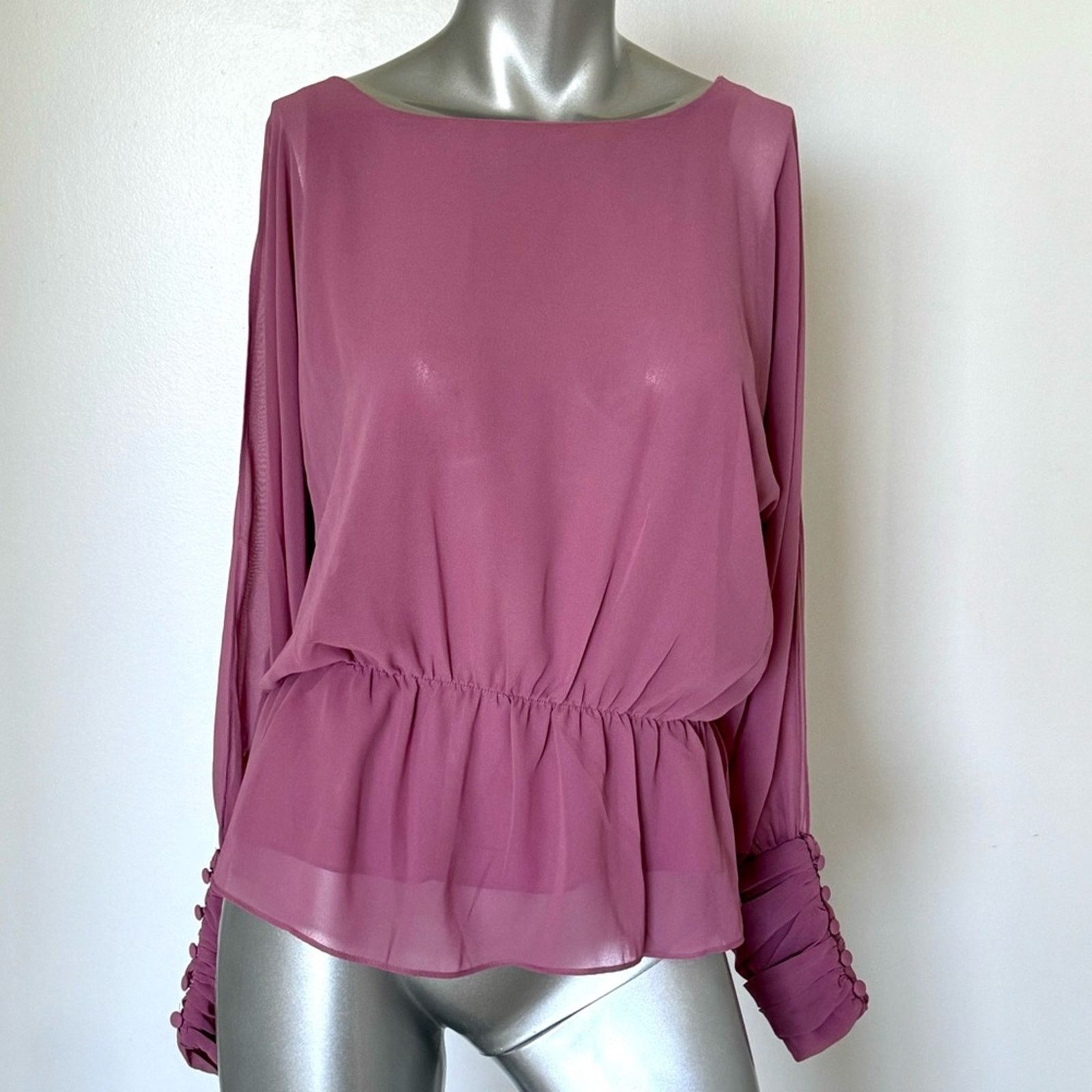WE11DONE W11 8 by Walter Baker Dusty Rose Blouse, Size S Size S / US 4 / IT 40 - 1 Thumbnail