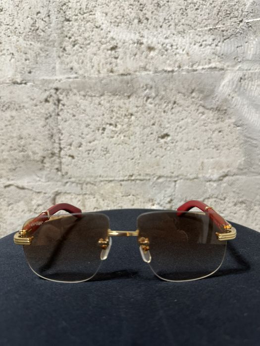 Cartier CARTIER Red Woods Sunglasses Grailed