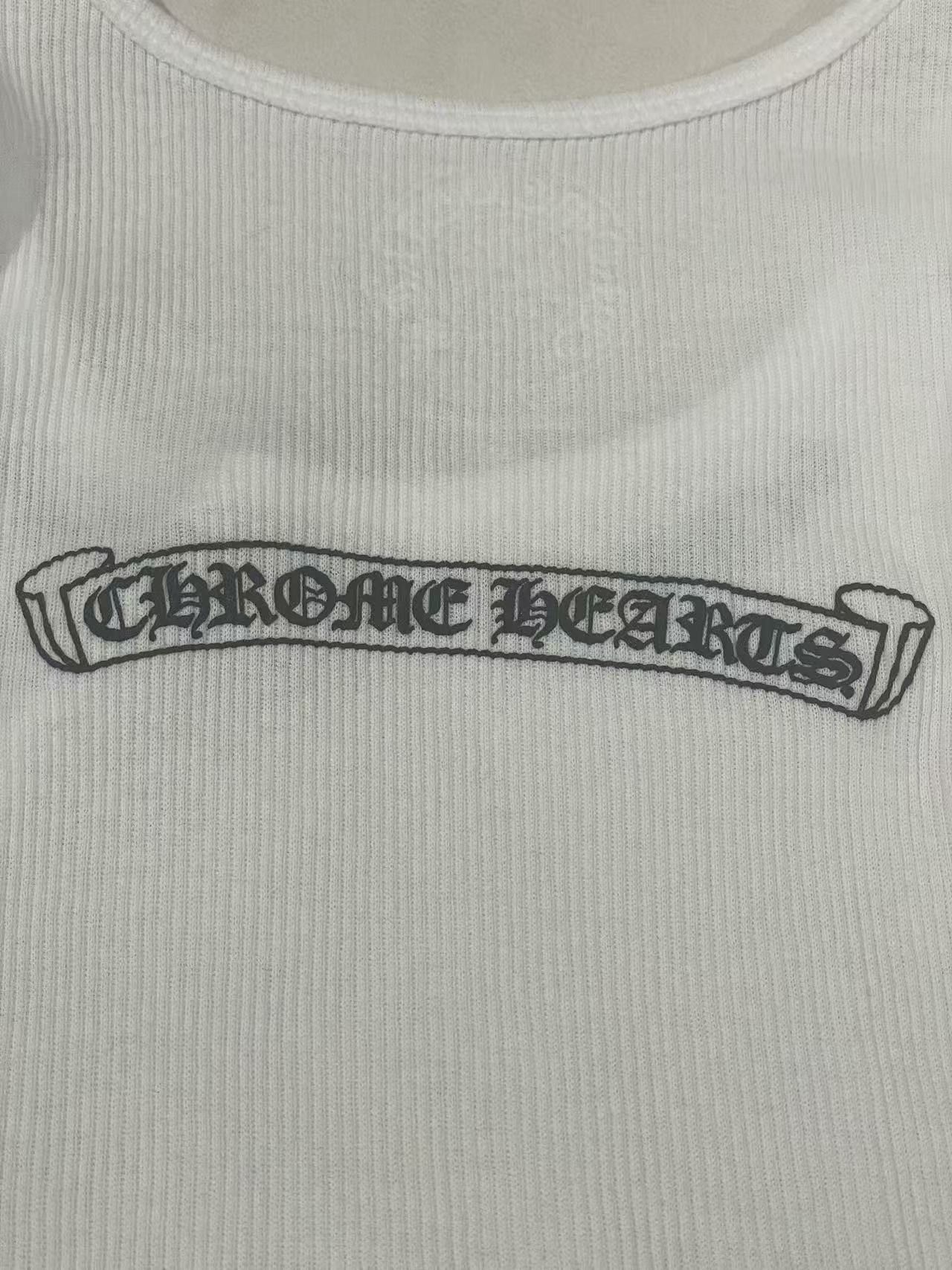 Chrome Hearts Chrome Hearts Neck Logo White Tank Top Size M / US 6-8 / IT 42-44 - 7 Thumbnail