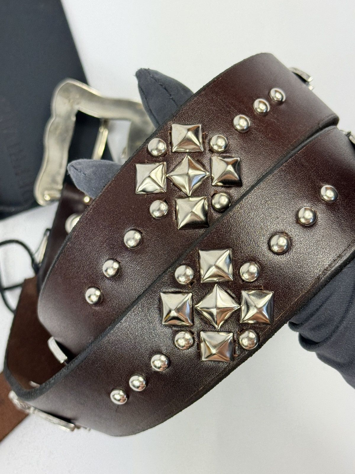 Enfants Riches Deprimes BAT DETAILED LEATHER BELT SIZE 105 Size 36 - 3 Thumbnail