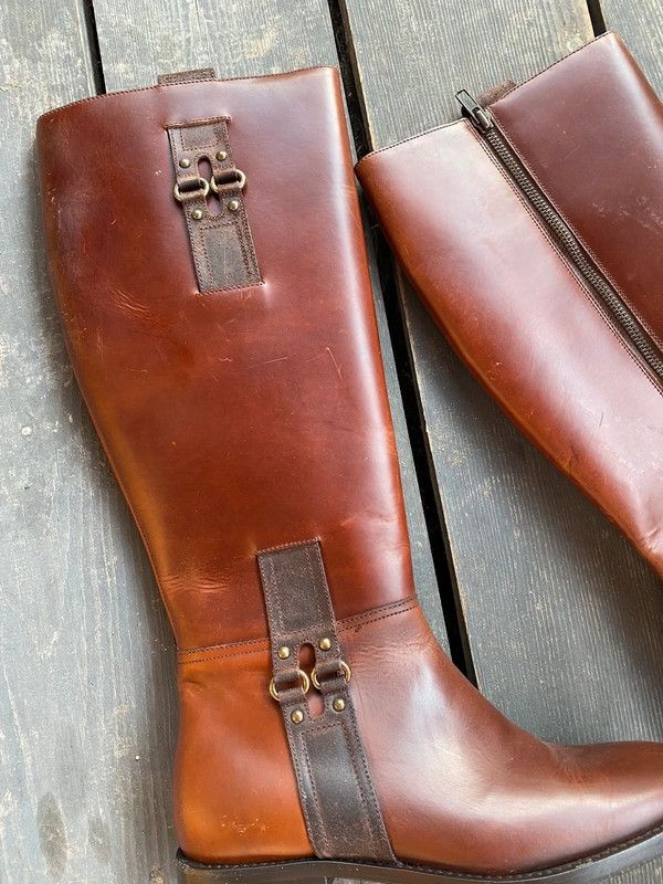 Cole Haan Brown leather boots in an equestrian/horse riding style Size US 7.5 / IT 37.5 - 6 Thumbnail