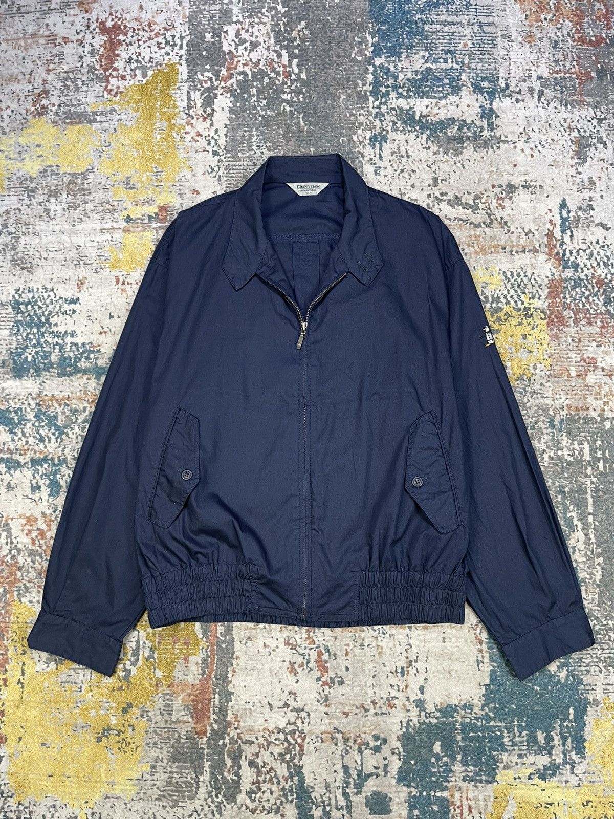 Grand Slam Vtg Grandslam Navy Haringgttone Jacket Size US L / EU 52-54 / 3 - 1 Thumbnail