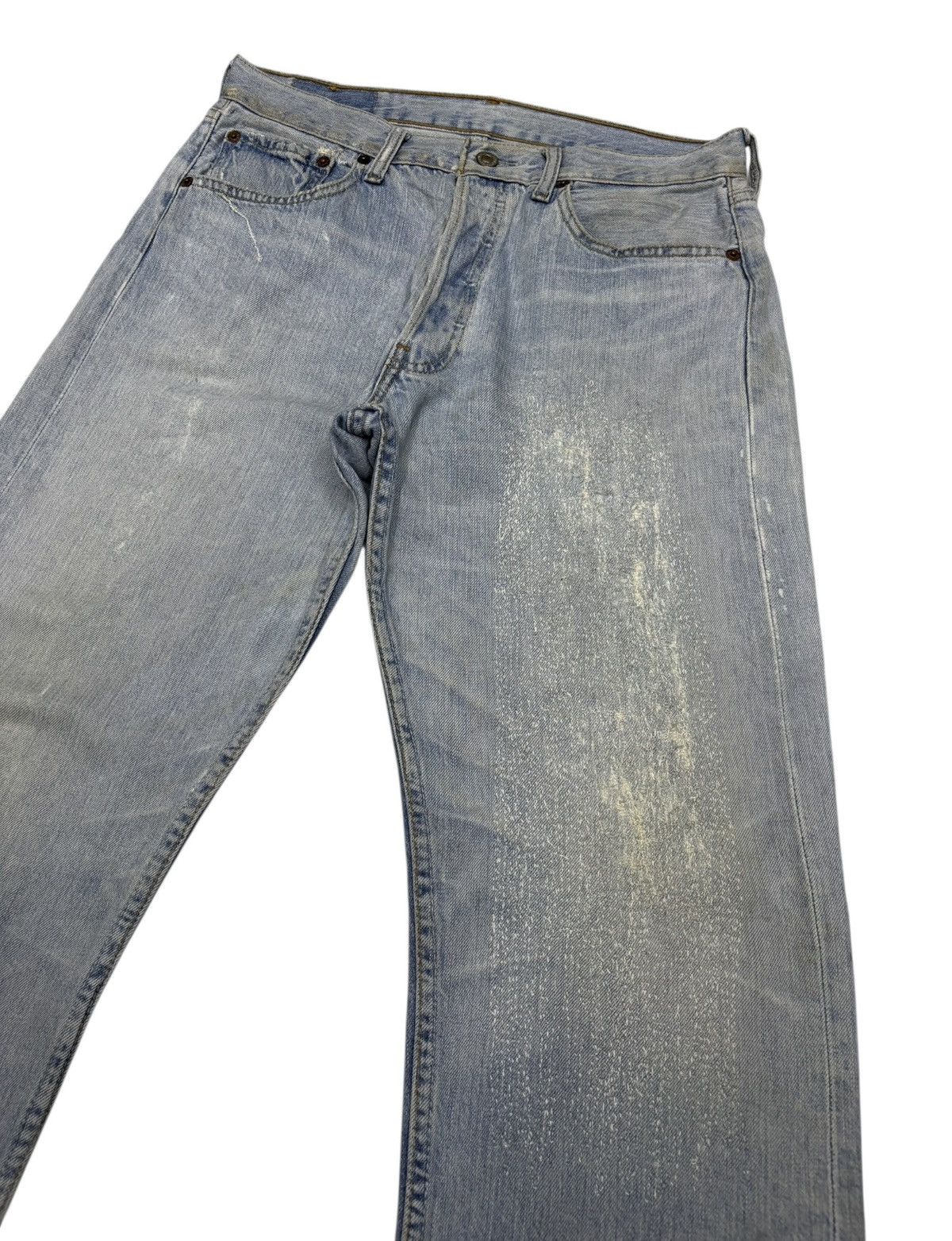 Kapital 🔥VINTAGE LEVIS 501 STITCH EMBROIDERY BLUE WASH JEANS Size US 31 - 4 Thumbnail