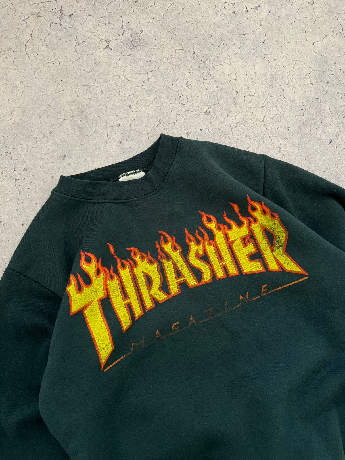 Vintage ❗️VERY RARE❗️ THRASHER 90’s OG Crewneck Sweatshirt Made In USA Size US S / EU 44-46 / 1 - 3 Thumbnail