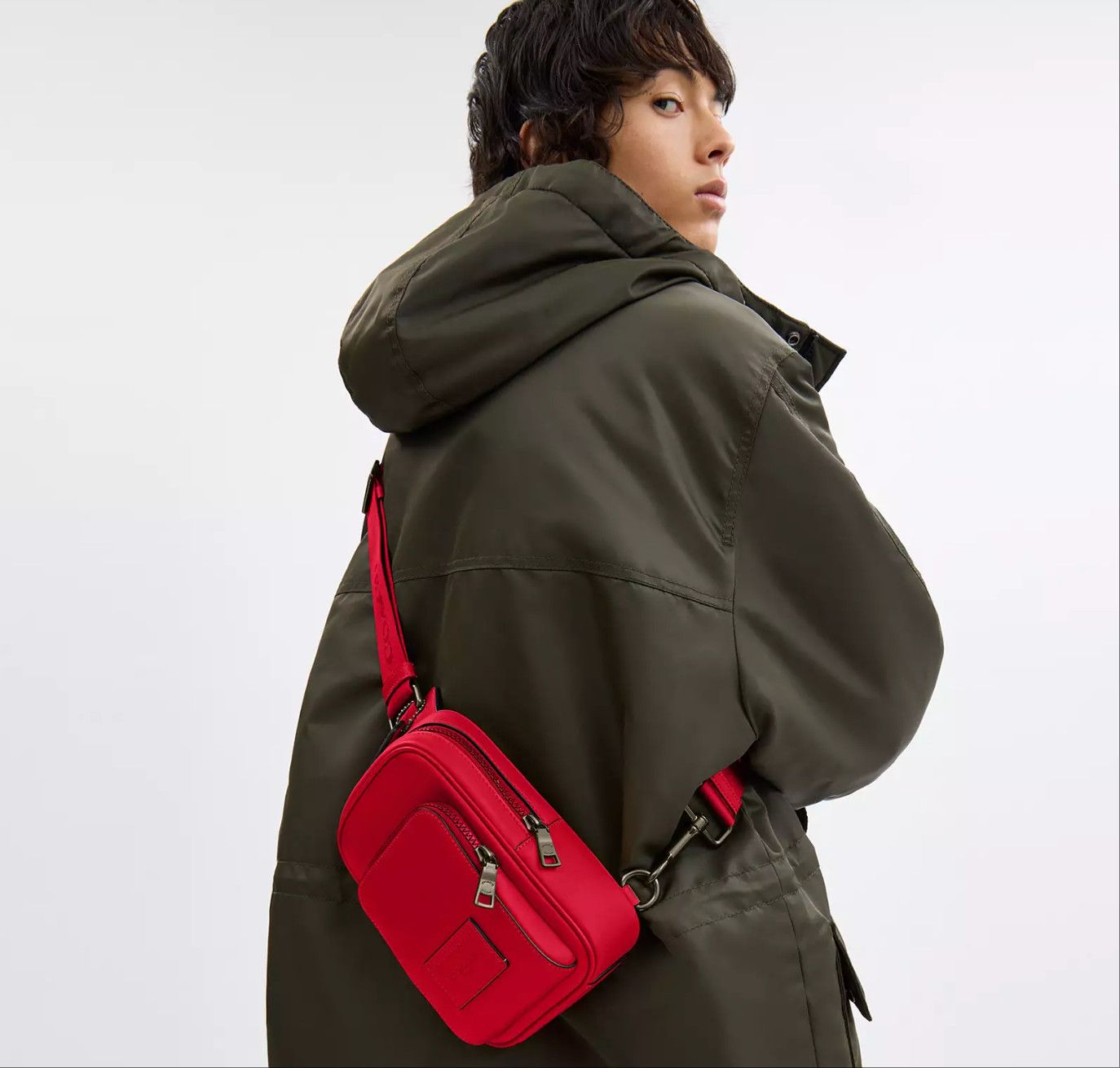 Coach Racer Sling Pack CX071 Bold Red Size ONE SIZE - 9 Thumbnail