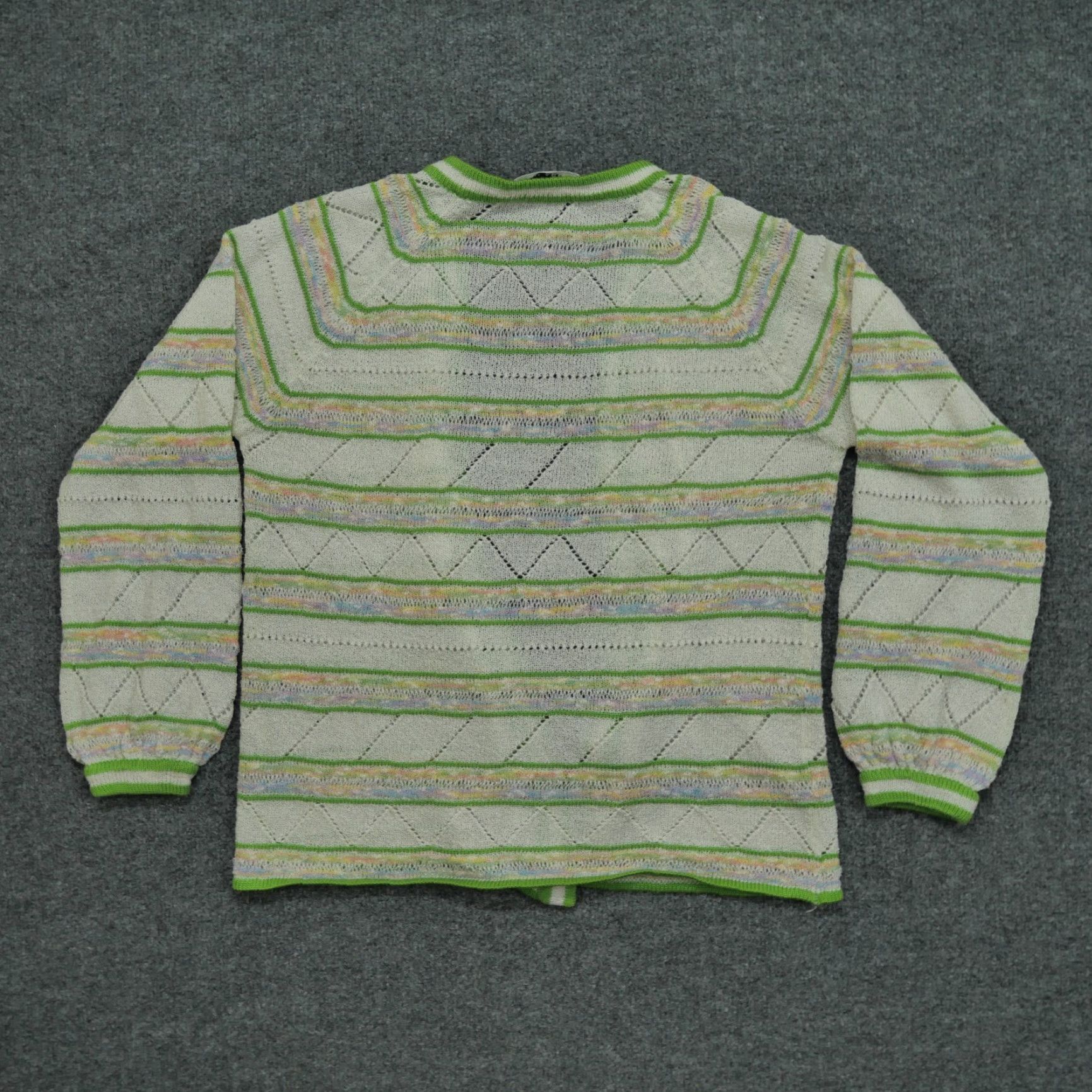 Vintage VINTAGE Banff Sweater Cardigan Womens M Green White Gianni Ferri 70s Size M / US 6-8 / IT 42-44 - 6 Thumbnail