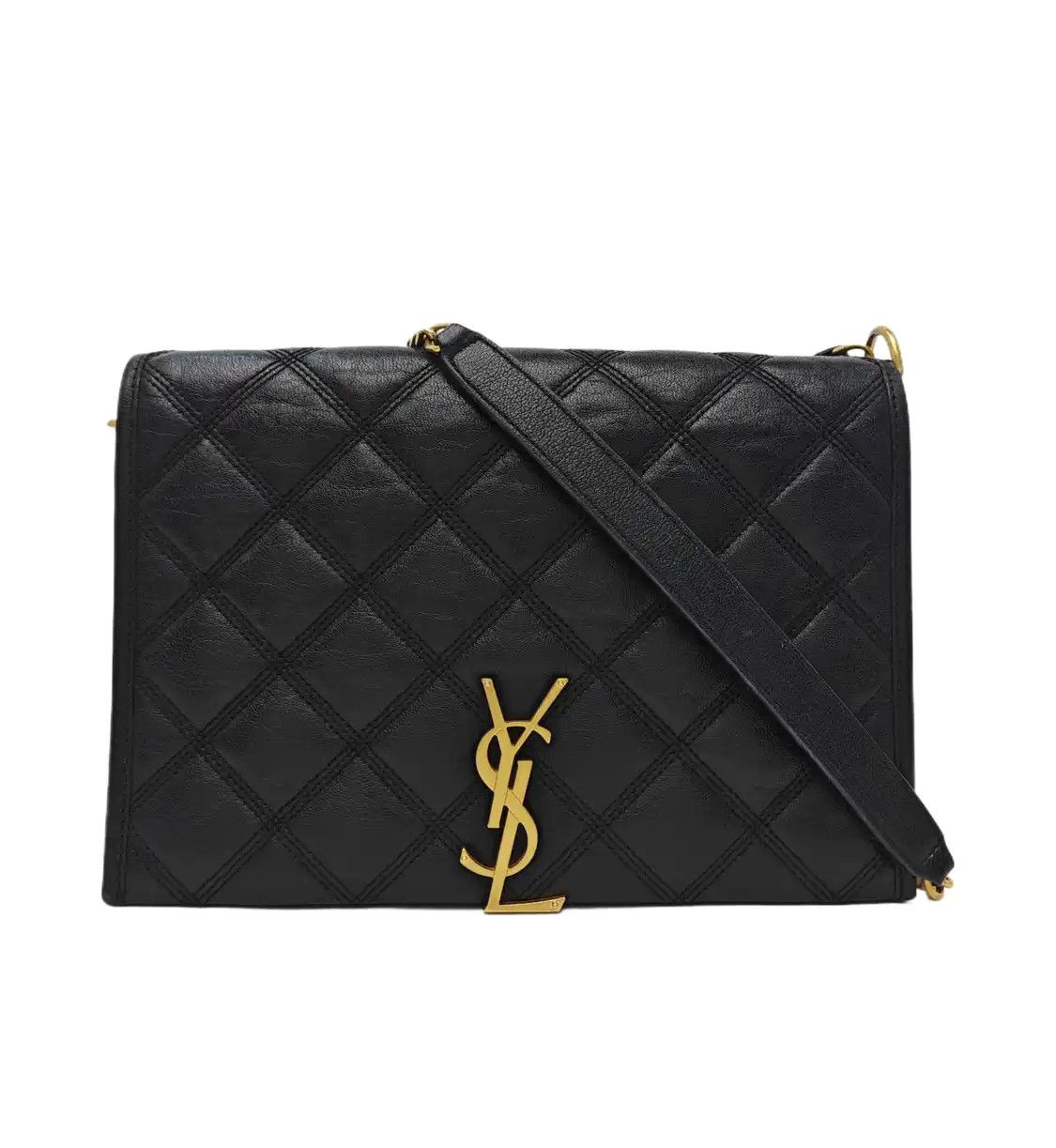 Saint Laurent Paris Saint Laurent Paris YSL BECKY mini black sheepskin quilted shoulder bag crossbod Size ONE SIZE - 1 Thumbnail