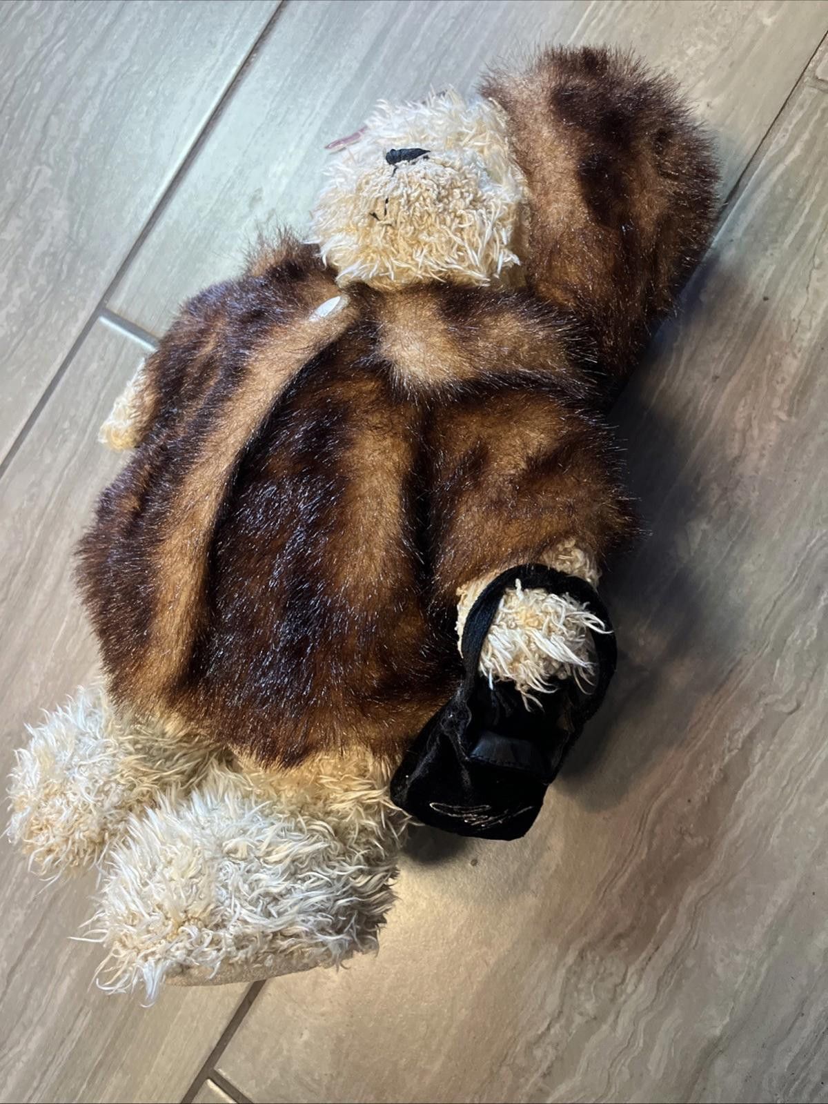 Other PLUSH 15" SHAGGY FANCY BEAR WITH FUR COAT HAT CHERISH PURSE Size ONE SIZE - 5 Thumbnail