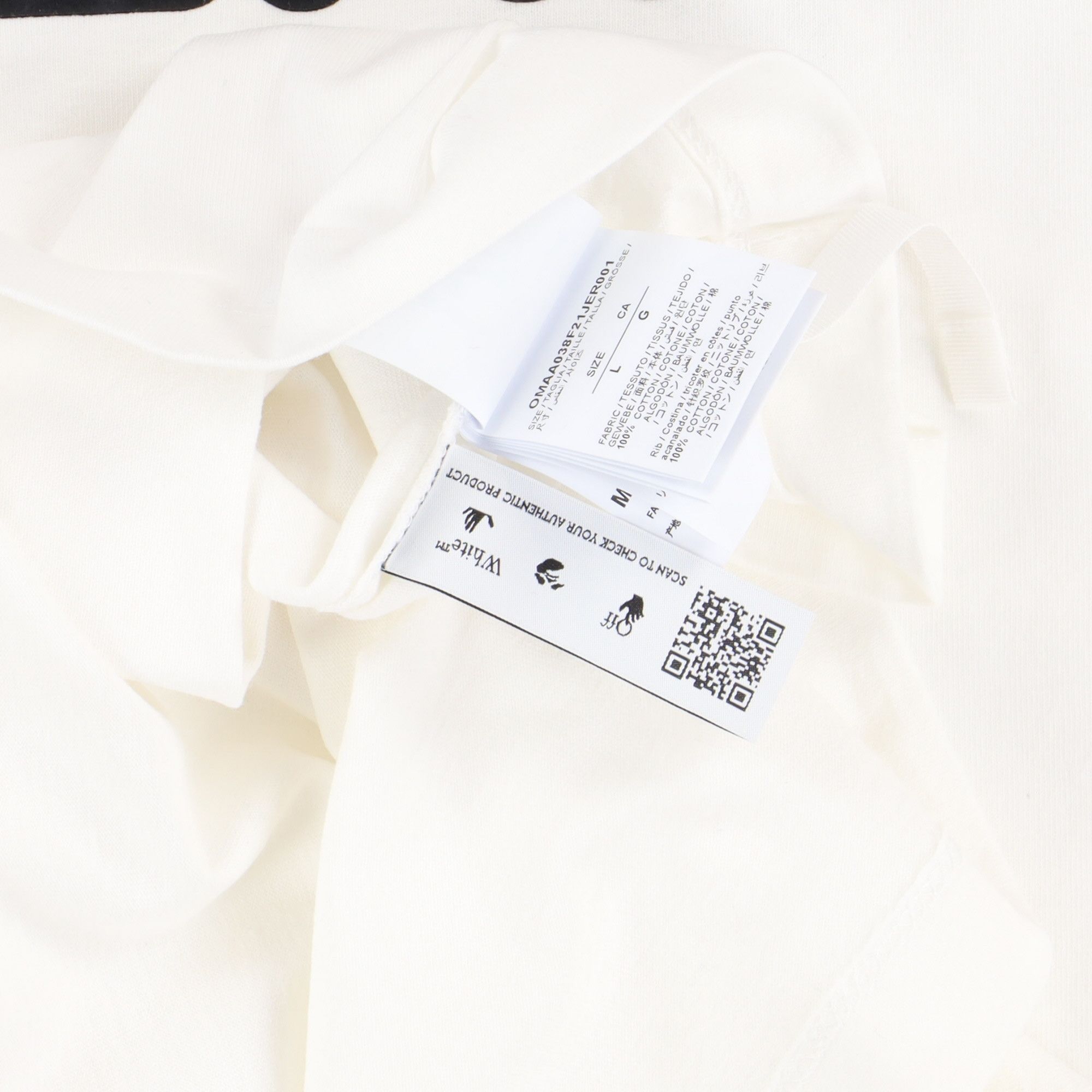 Off-White White Rubber Arrows Font Logo Oversized T-Shirt Size US L / EU 52-54 / 3 - 7 Thumbnail