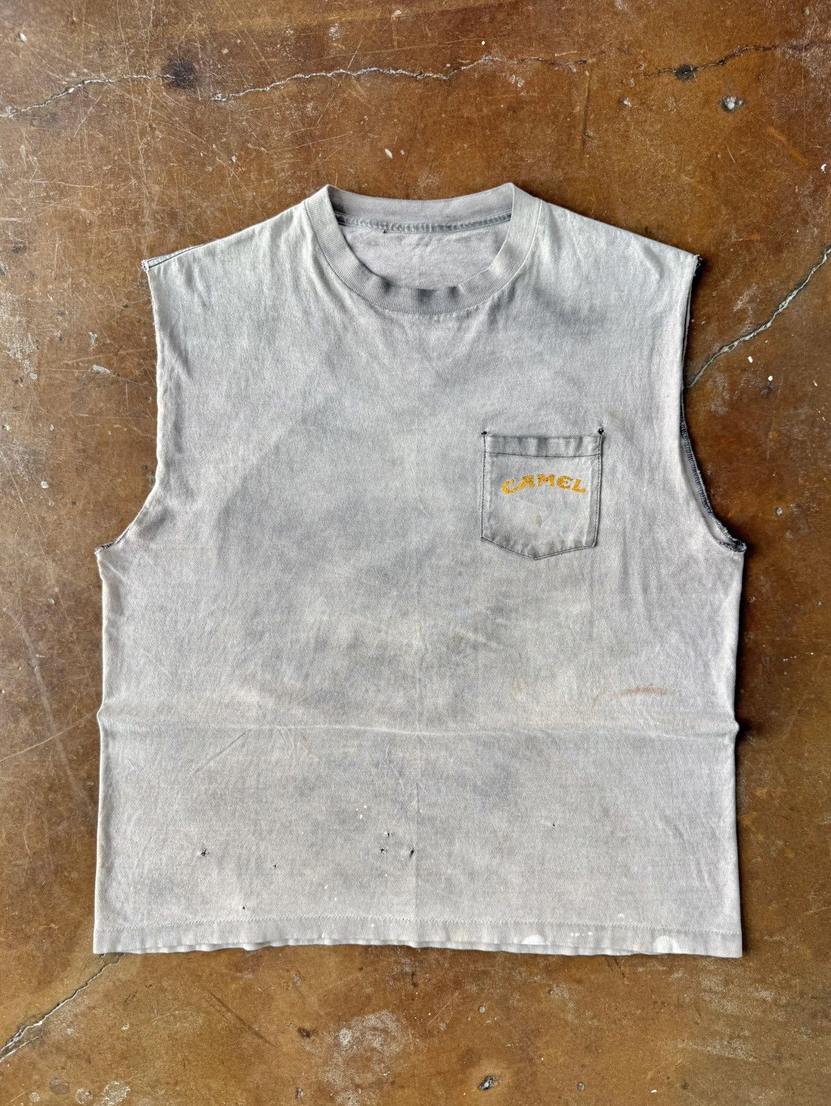 Camel vintage 90s faded Camel biker grunge cut-off shirt Size US XL / EU 56 / 4 - 3 Thumbnail