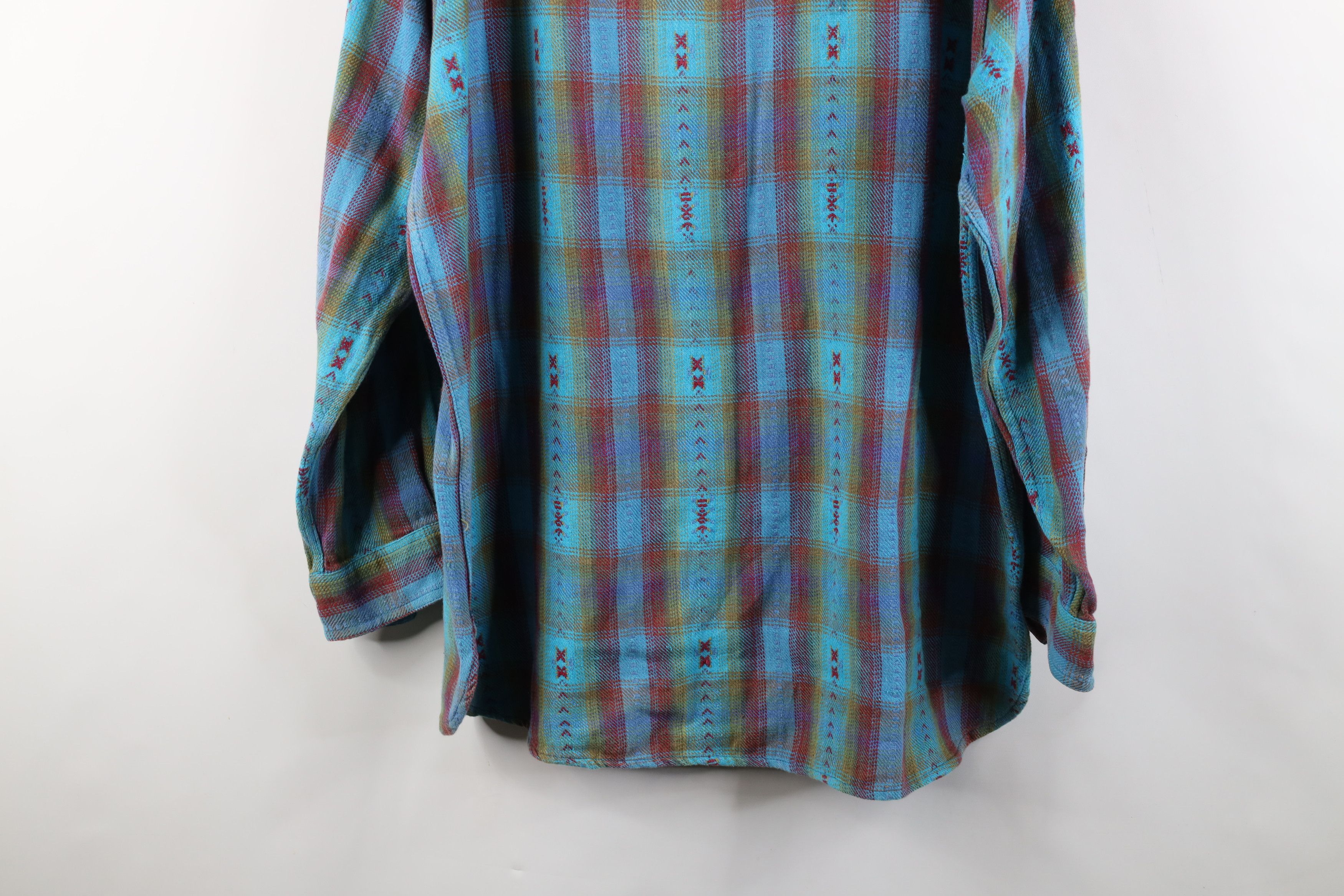 Vintage Vintage 90s Streetwear Southwestern Weave Button Shirt Size US L / EU 52-54 / 3 - 14 Thumbnail