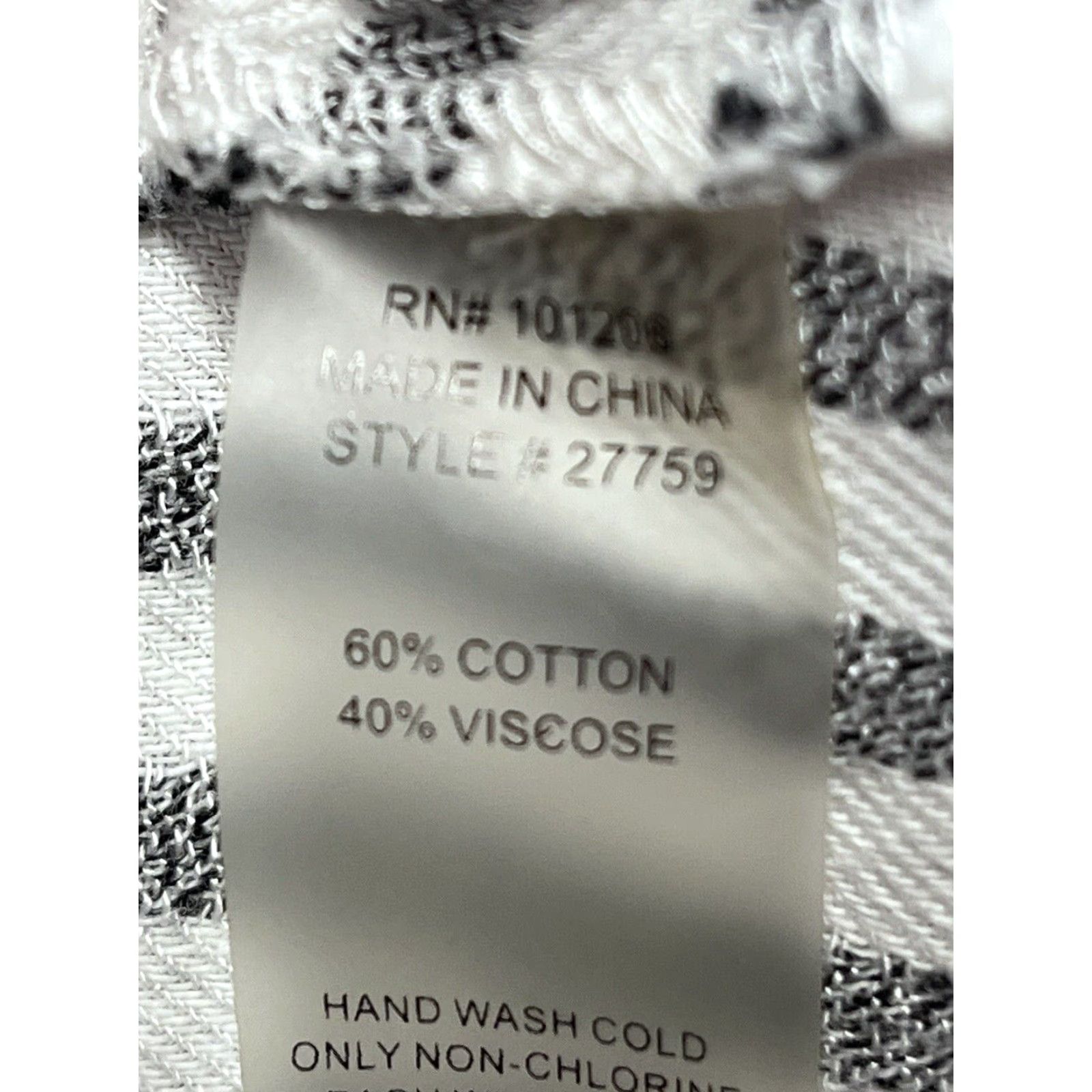 Soft Surroundings Soft Surroundings Striped Tunic Shirt Long Sleeve Asymmetric Hem Women's Grey White Cotton Blend Size S / US 4 / IT 40 - 7 Thumbnail