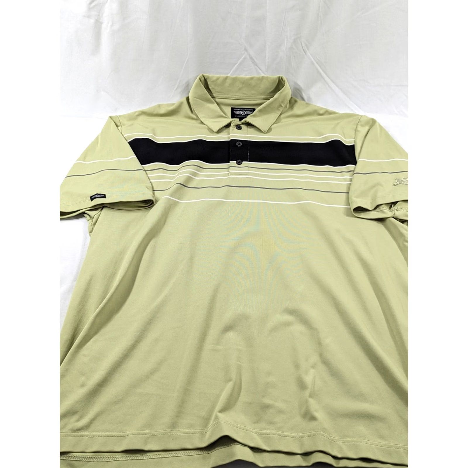 Vintage Straight Down Polo Shirt Mens XL Green Performance Quail Creek Golf Club Logo Shirt Size US XL / EU 56 / 4 - 4 Thumbnail