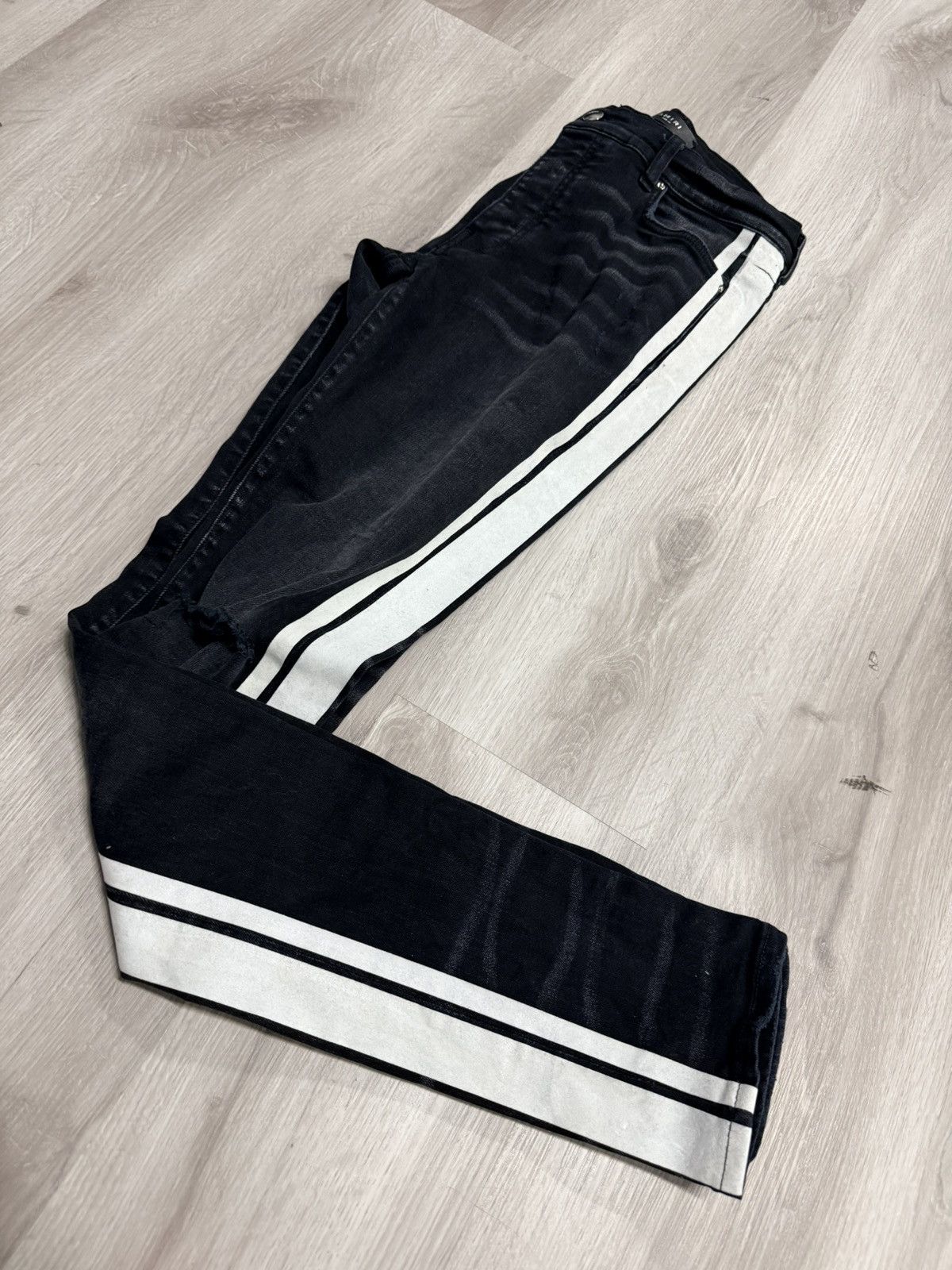 Amiri Amiri White Stripe Jean Size US 31 - 2 Thumbnail