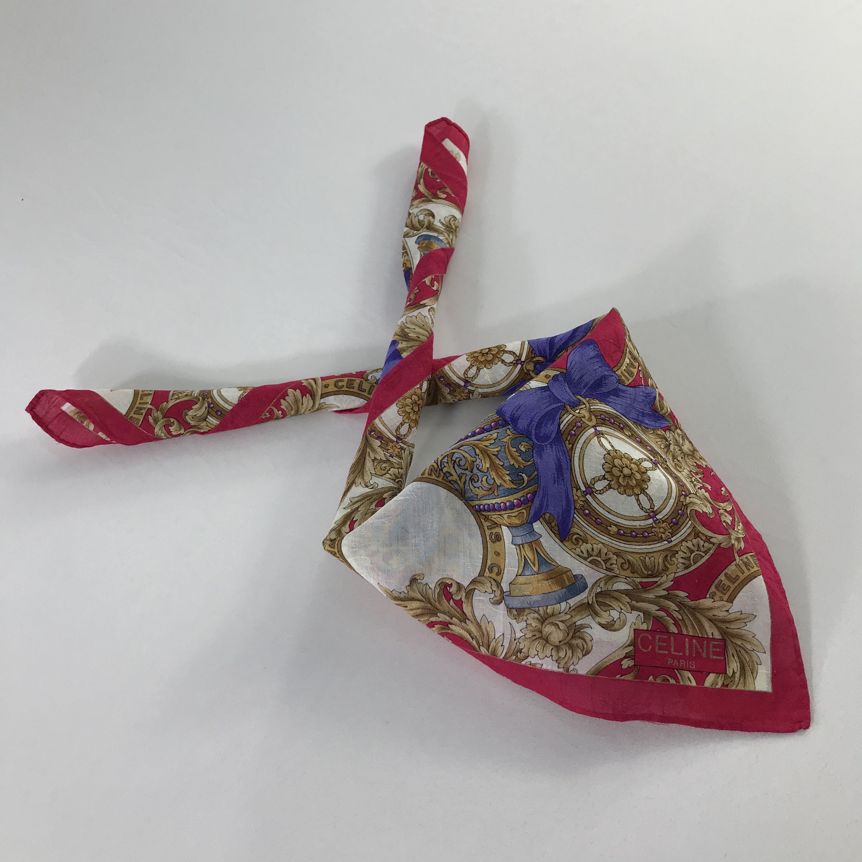 Celine × Vintage Celine Bandana / Handkerchief / Neckerchief - S931 Size ONE SIZE - 4 Thumbnail