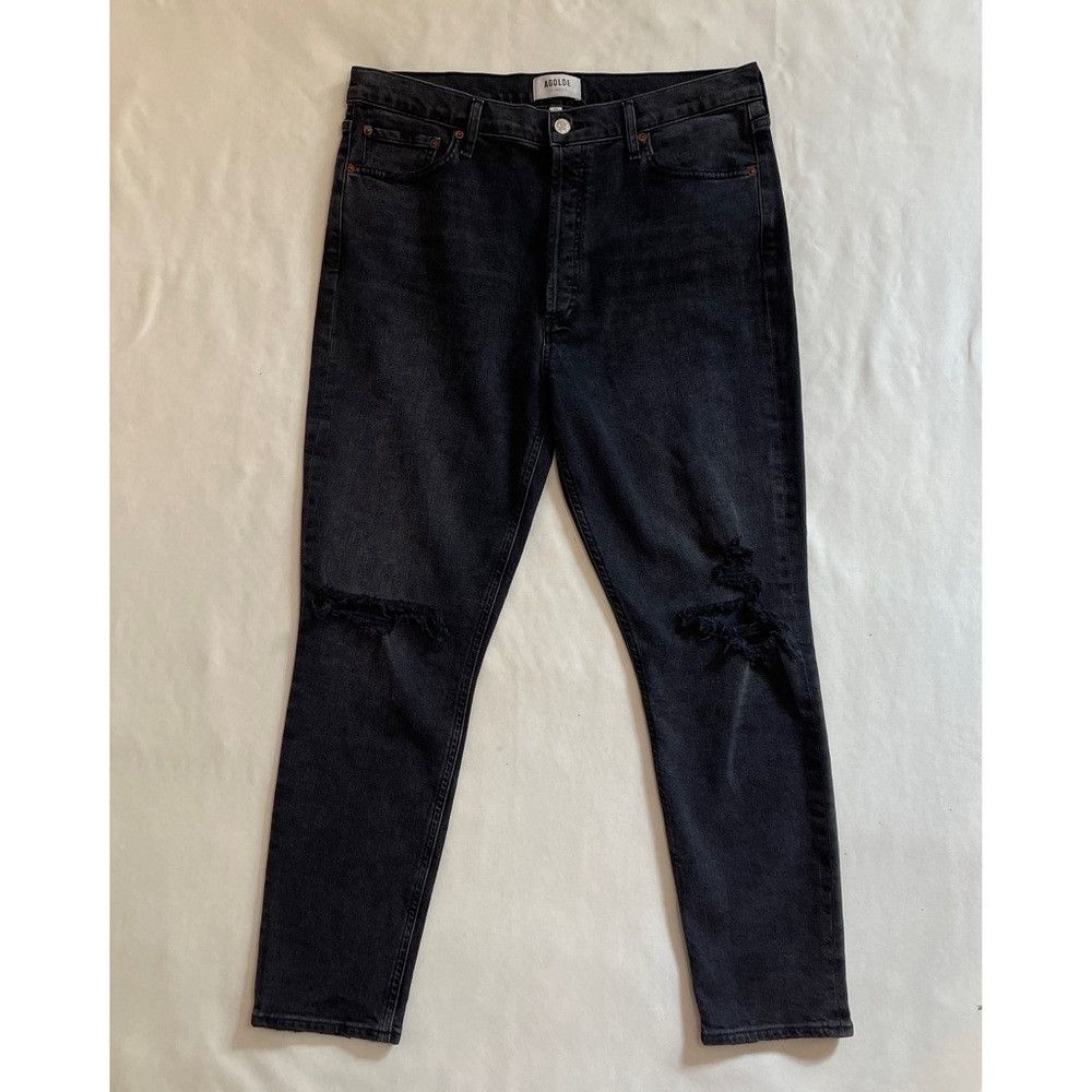 Agolde New Agolde Nico Cassette Distressed Black Jeans Size 32 Size 32" / US 10 / IT 46 - 5 Thumbnail