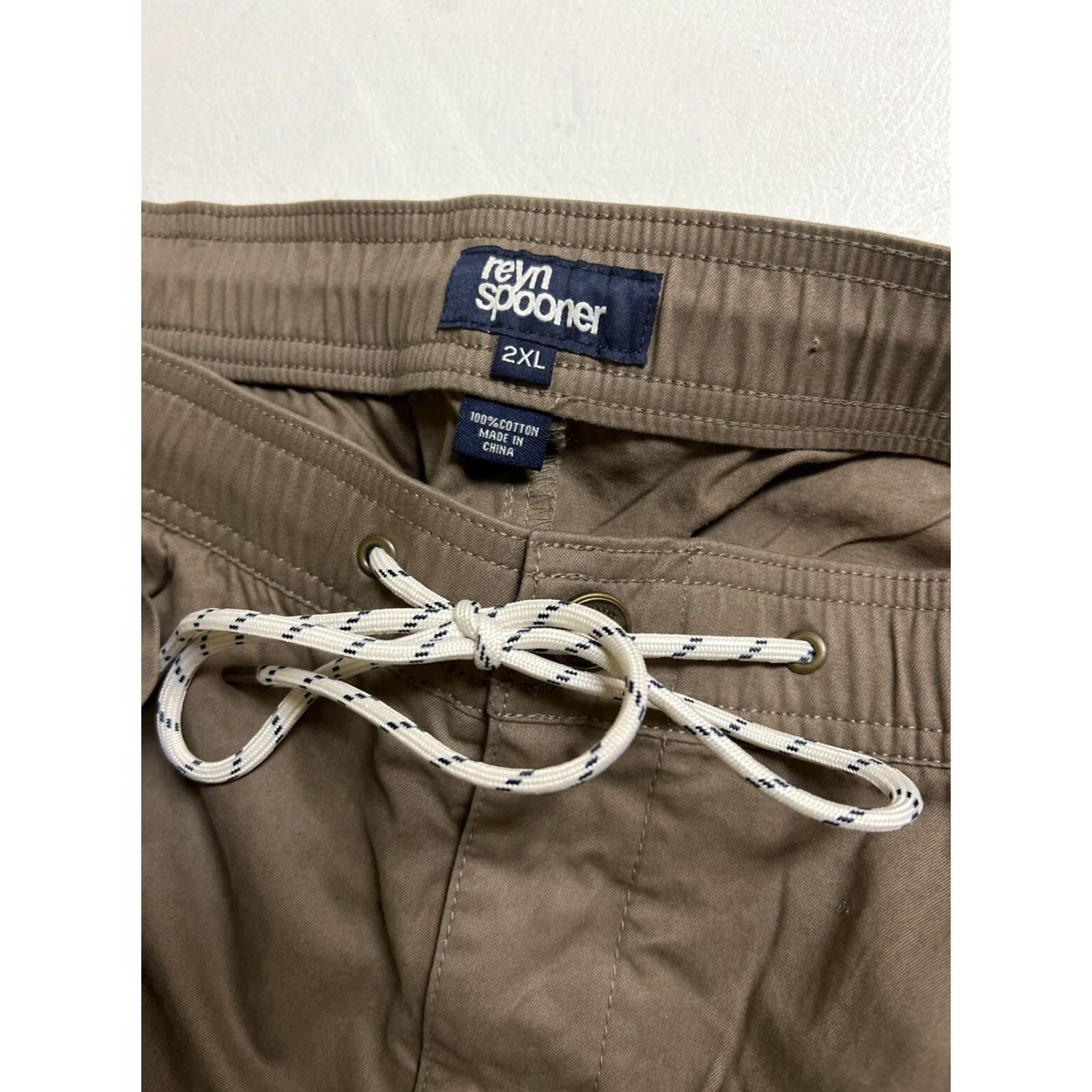 Reyn Spooner Reyn Spooner Pants Men’s 2XL NEW Solid Beach Twill Chino Brown Drawstring Size US 39 - 4 Thumbnail