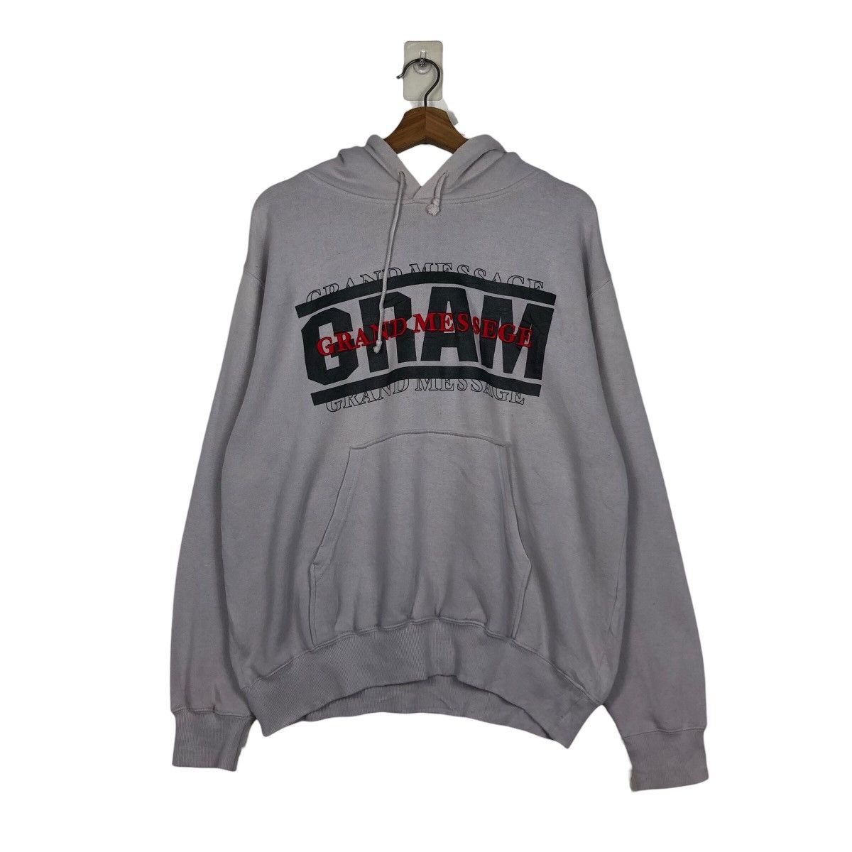 Japanese Brand 📌Vintage Hoodie Pull Over Grand Messege Spell Out Big Logo Size US L / EU 52-54 / 3 - 13 Thumbnail