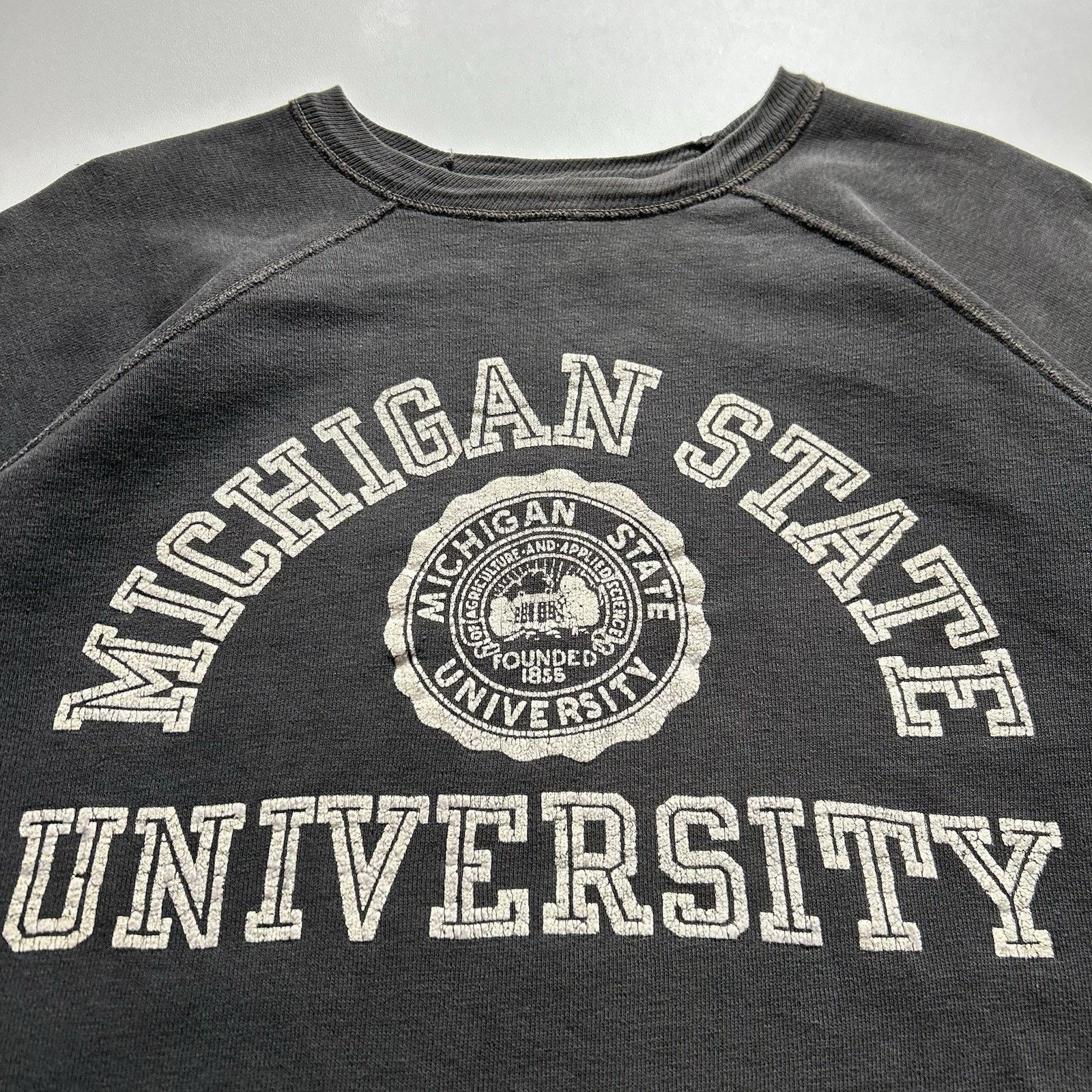 Vintage 50s Champion Running Man Sweatshirt Large Michigan