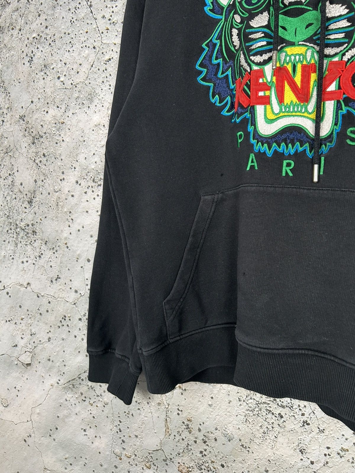 Designer Kenzo Paris Embroidered Tiger Black Hoodie Designer Vintage Size US S / EU 44-46 / 1 - 5 Thumbnail