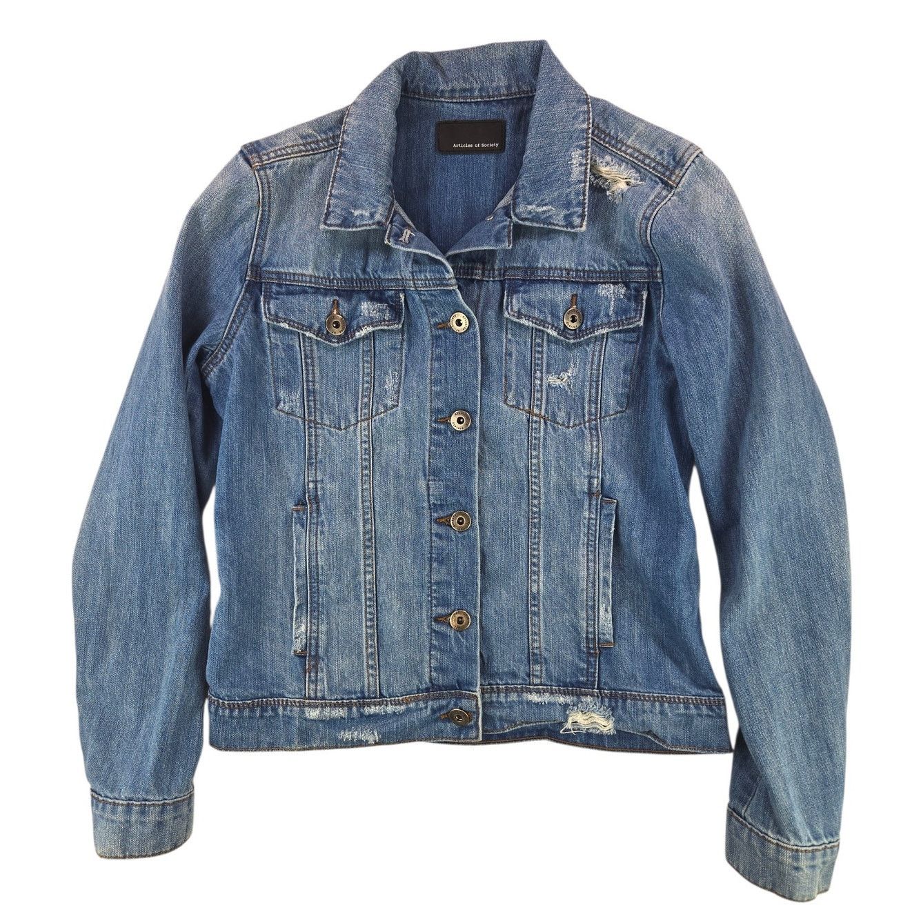 Other Articles of Society | Distressed Taylor Jean Jacket | Medium Size M / US 6-8 / IT 42-44 - 1 Thumbnail