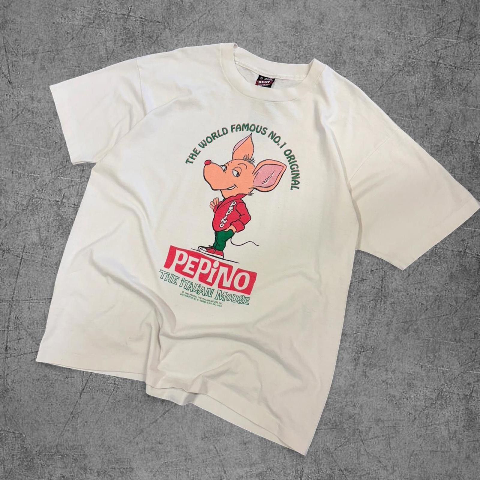 Vintage 1987 Pepino The Italian Mouse Tee Size US XL / EU 56 / 4 - 2 Thumbnail