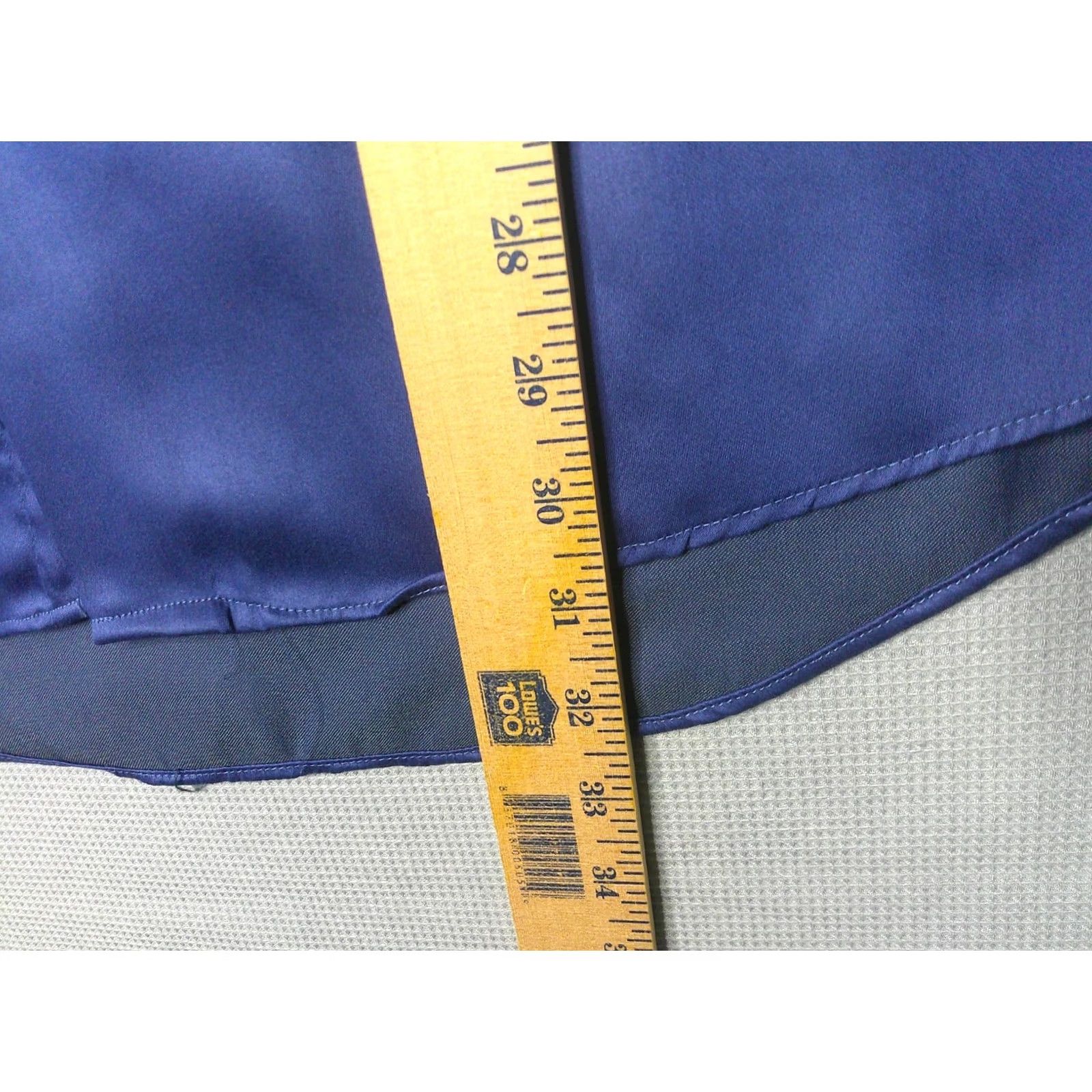 Geoffrey Beene Geoffrey Beene Dress Shirt Mens Large Blue Sateen Wrinkle Free Wedding Formal Shirt Button-Up Long Sleeve Collared 45 Chest Navy Blue 90s? Size 42R - 6 Thumbnail